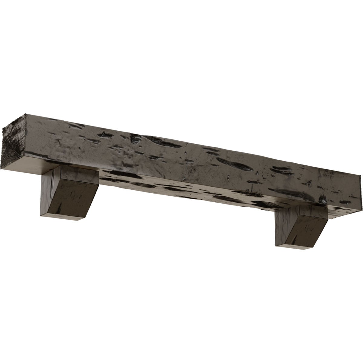 Ekena Millwork MANUPC04X04X72ASBD 72-in W x 4-in H x 4-in D Honey Dew (Burnished) Hollow Urethane Rustic Fireplace Mantel