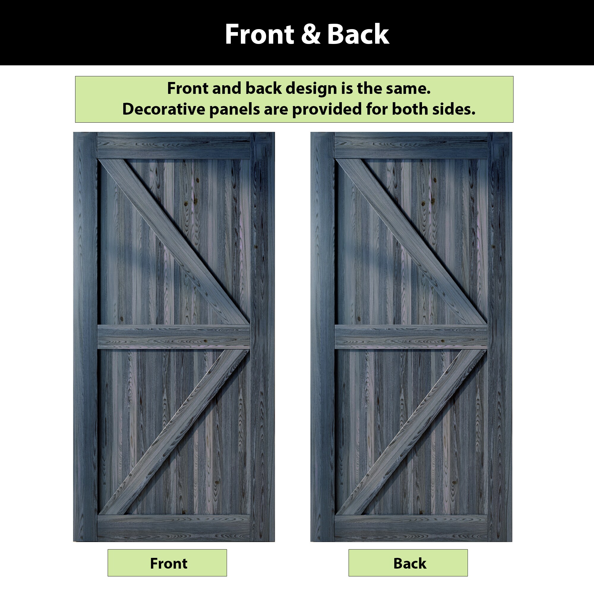 HOMACER 4284-K-NAVY Barn-Doors - View #6