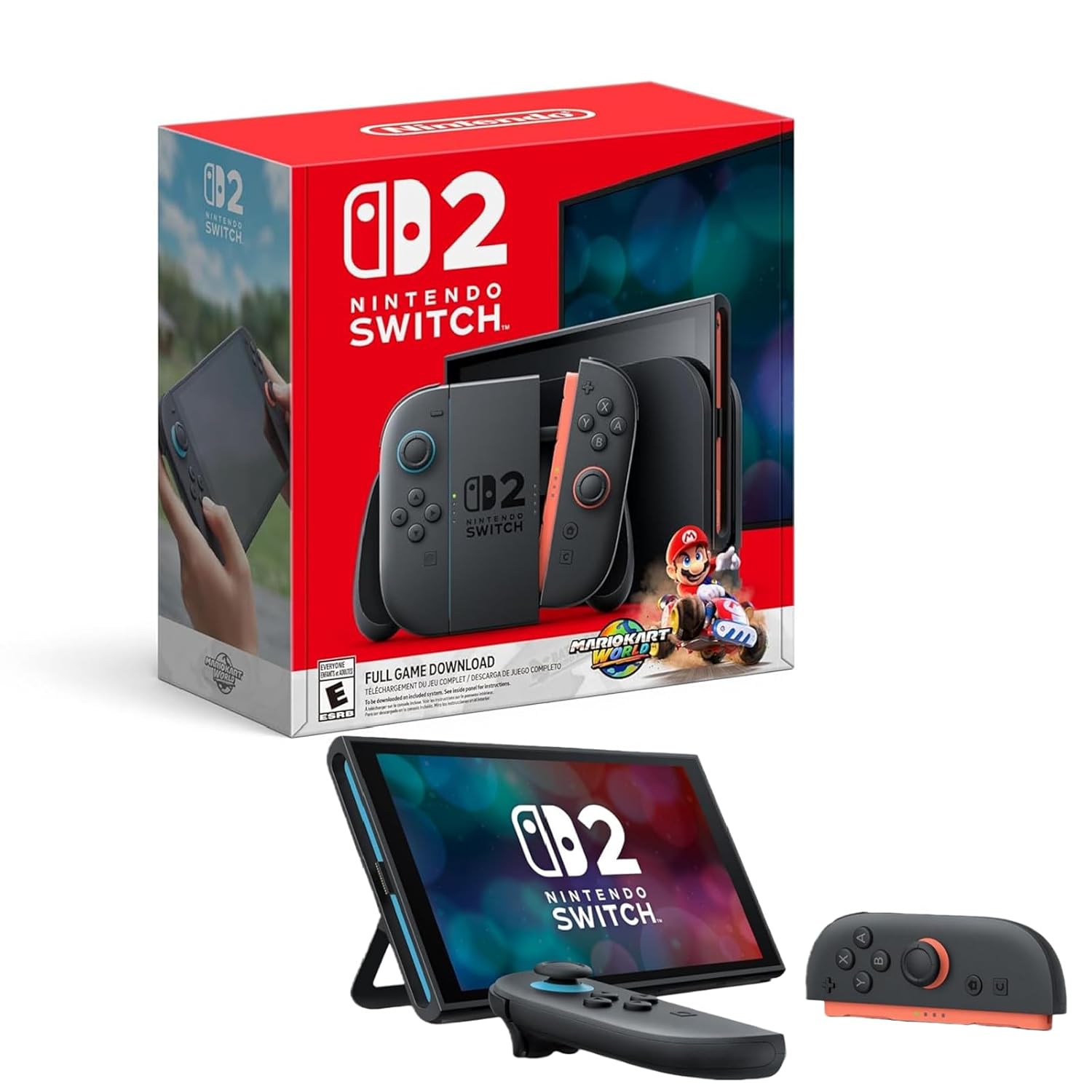 Nintendo Switch 2 Mario Kart World Bundle With Accessories and