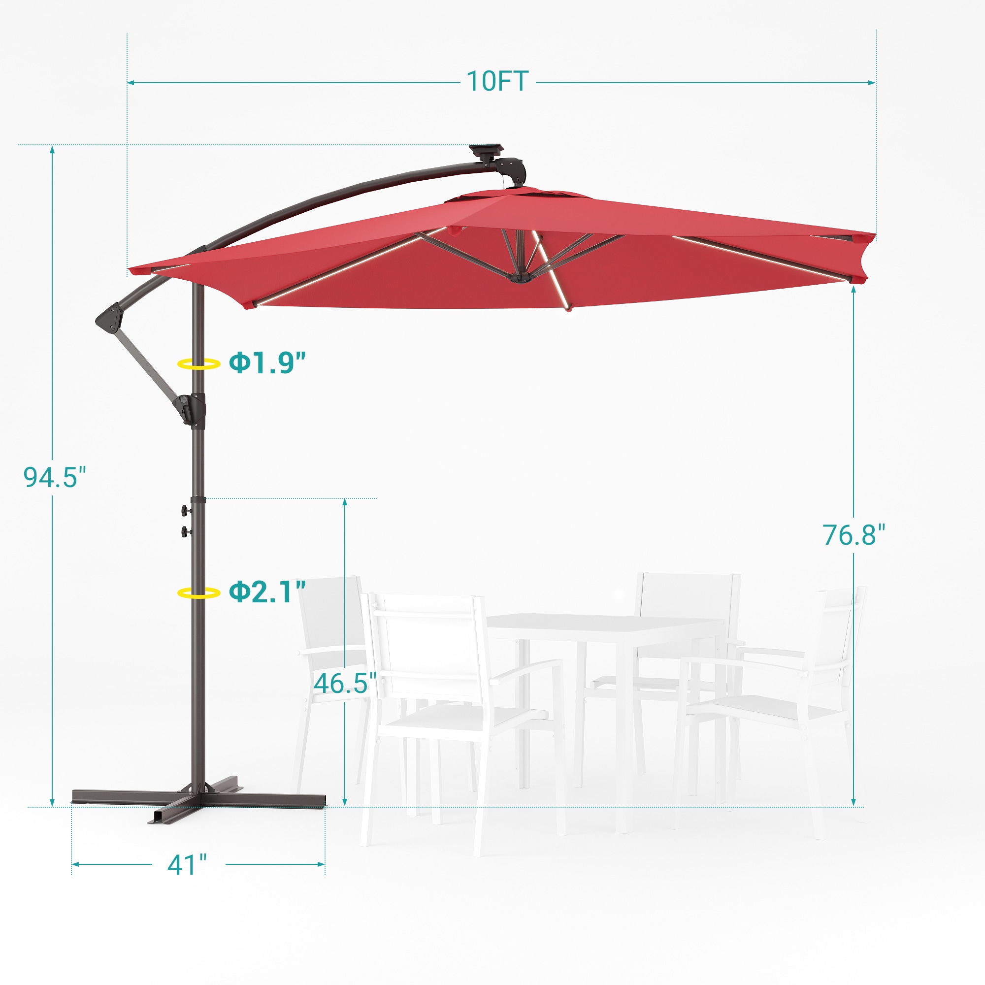 ACEGOSES LW-SM-LED985-RD Umbrellas-2 - View #2