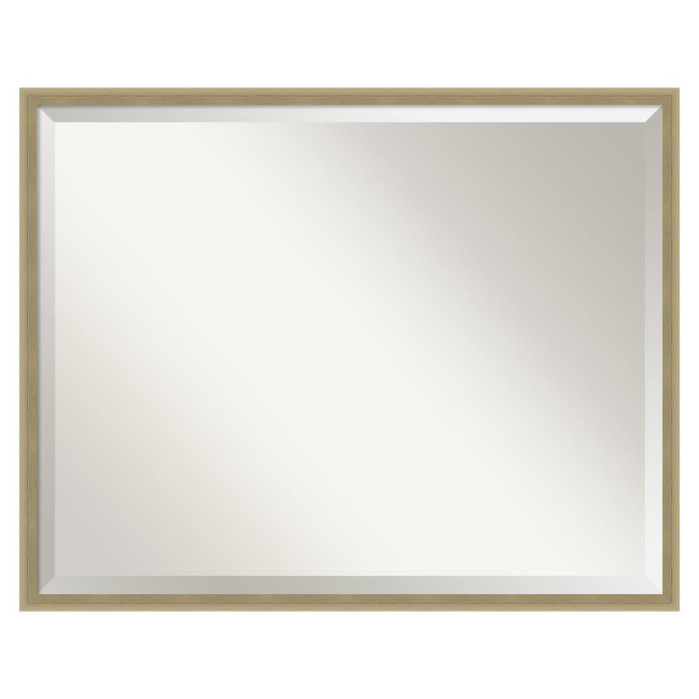 Amanti Art DSW4819421 Lucie 29-in x 23-in Framed Rectangle Bathroom Vanity Mirror ( Lucie Champagne )