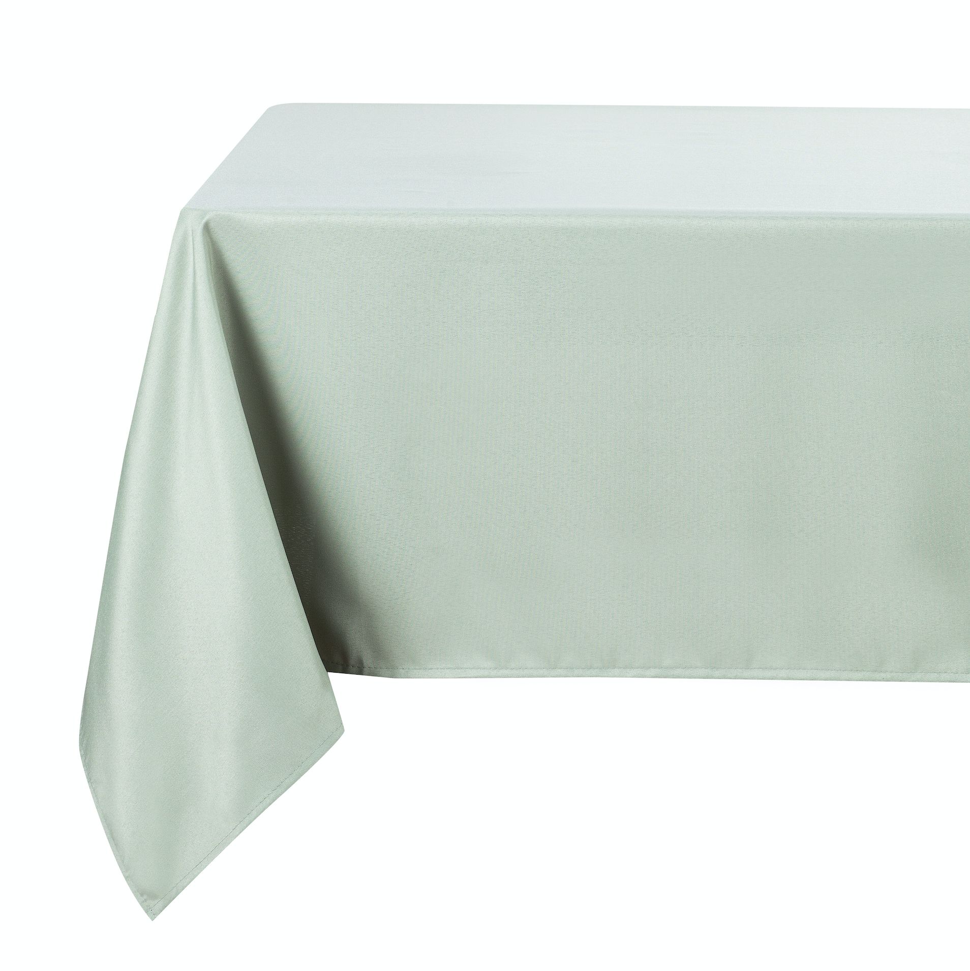 KATE AURORA Basics All Purpose Spill Proof Fabric Tablecloths 60 in W x 84 in L 6-8 Chairs Green #OXFORD-84-GRN
