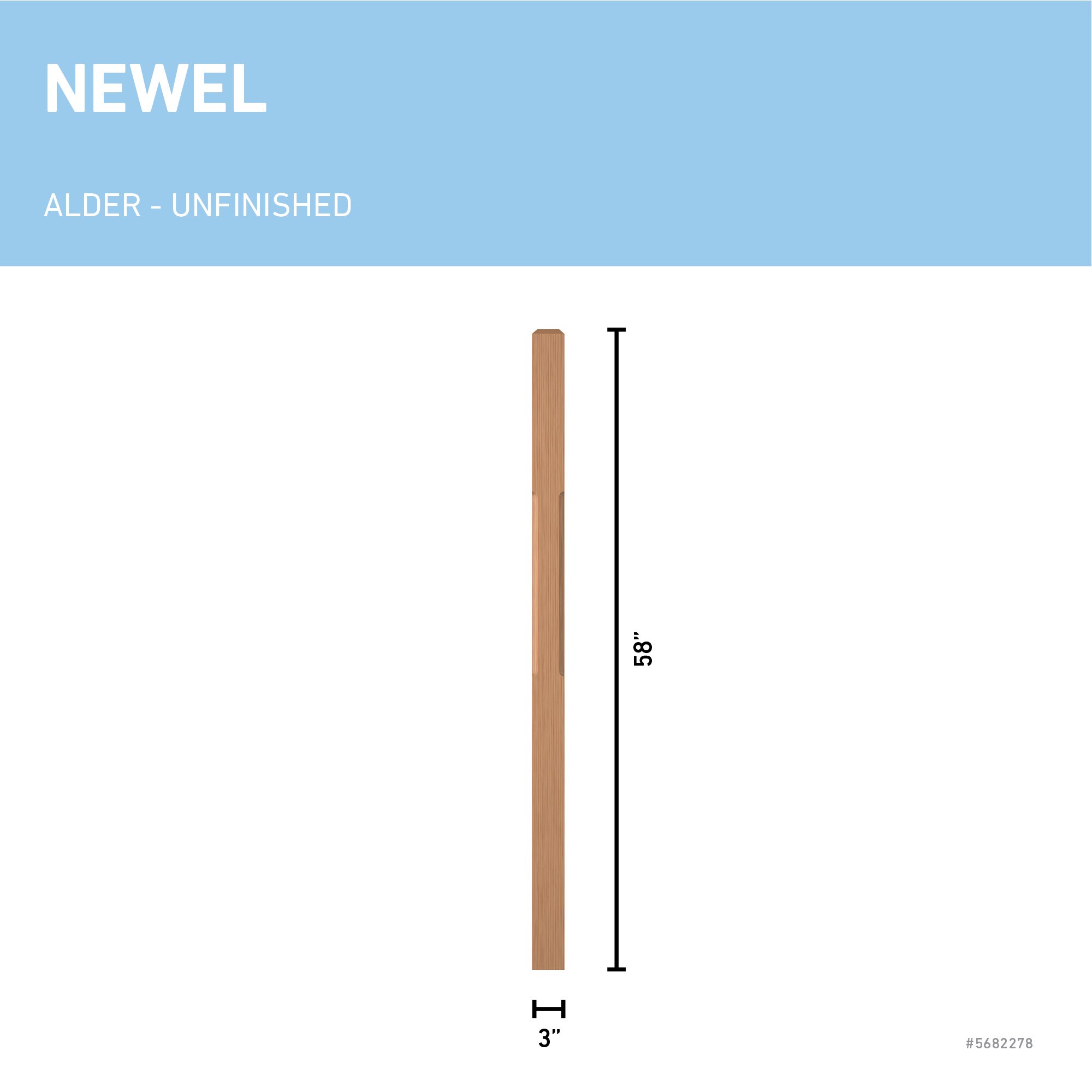 L.J. Smith Stair Systems LJC-4111-AL Interior-Stairpart-Newel-Posts - View #3