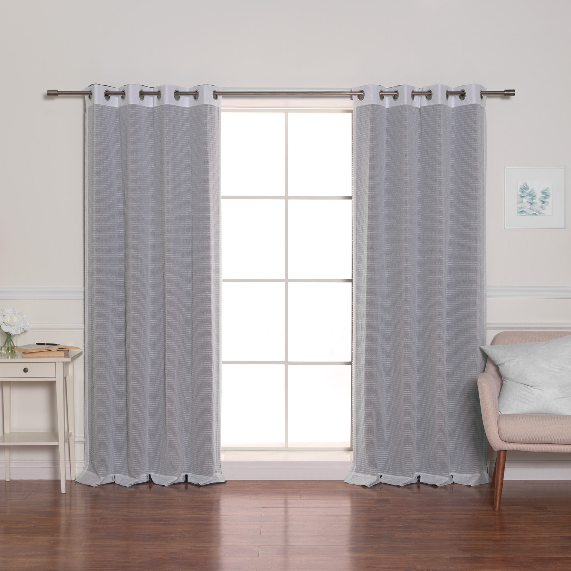 Best Home Fashion MM-STRIPE-96-DKGREY curtains - View #6