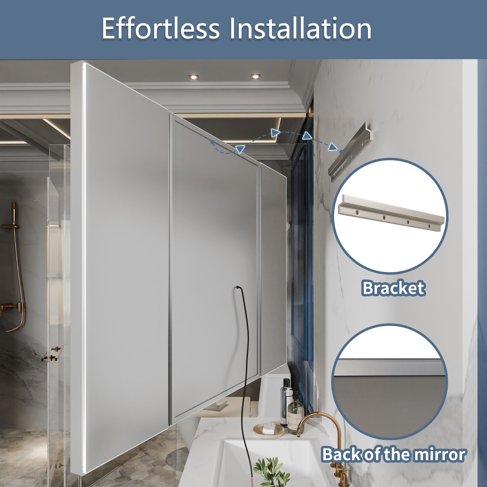 ExBrite EXBM5436V9FB Framed-Bath-Mirrors - View #10