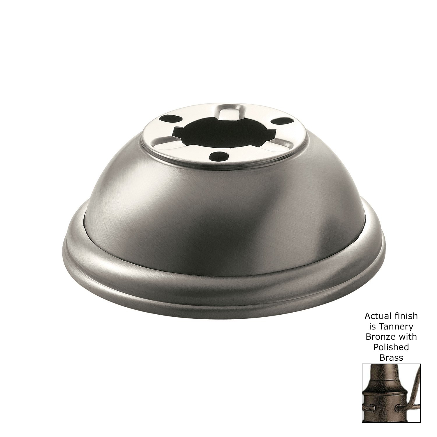 Kichler 337008TZP Fan Accessories 2.75-in Tannery Bronze w/Polished Brass Accents Steel Indoor Ceiling Fan Mount kit Mounting hardware