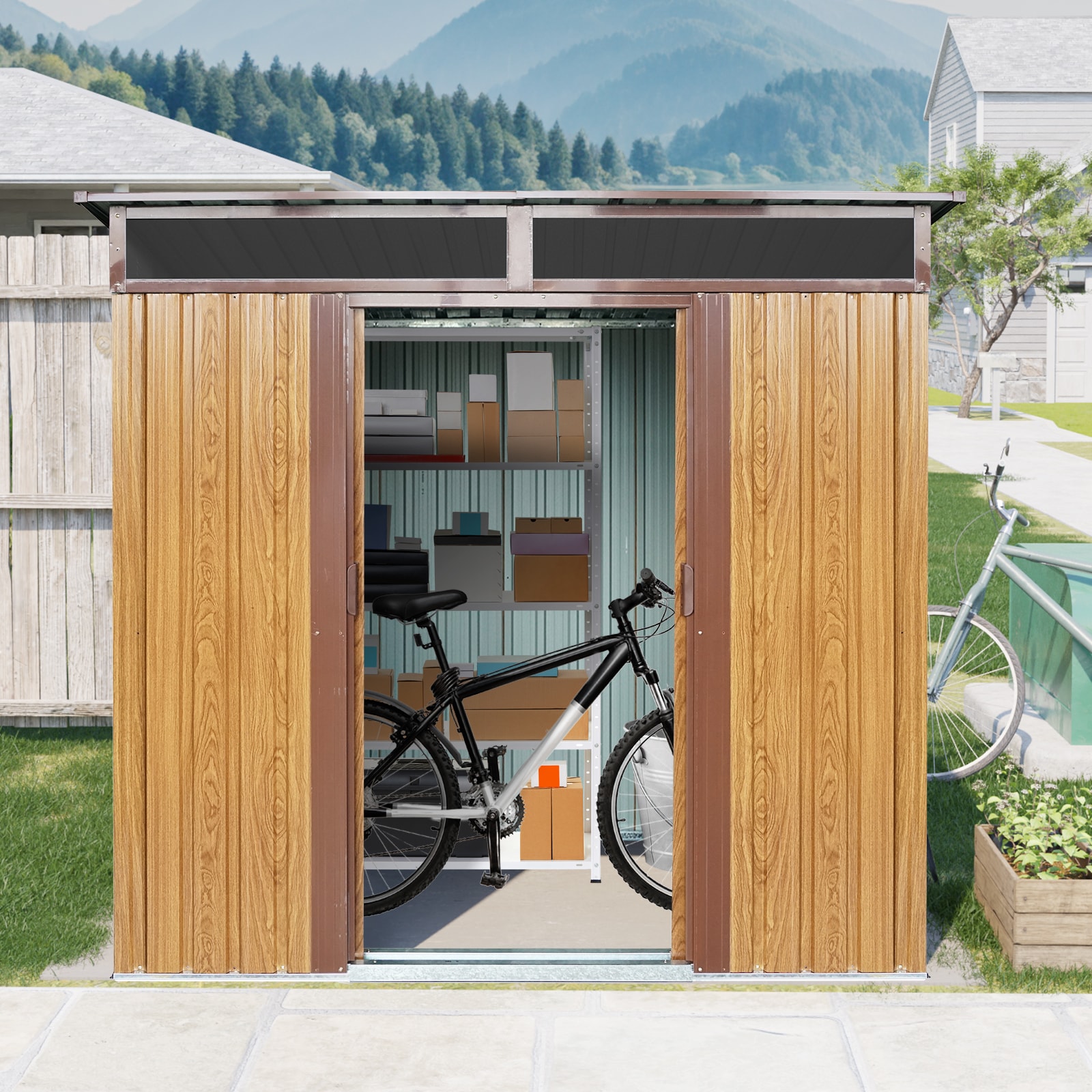 Clihome CL-RYXD46-W Metal-Storage-Buildings-Sheds - View #3