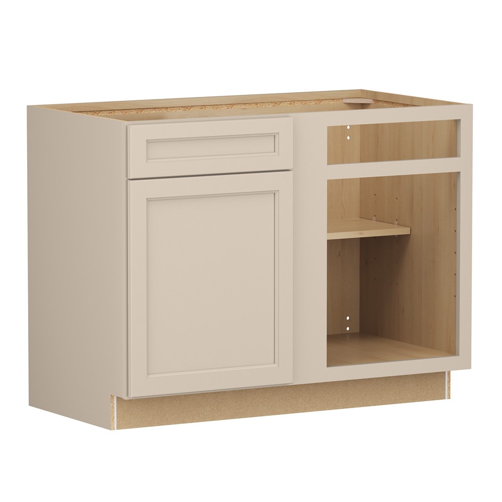 Shenandoah Glasson 45-in W x 34.5-in H x 24-in D Oat Painted Blind Base Fully Assembled Cabinet Recessed Panel Transitional