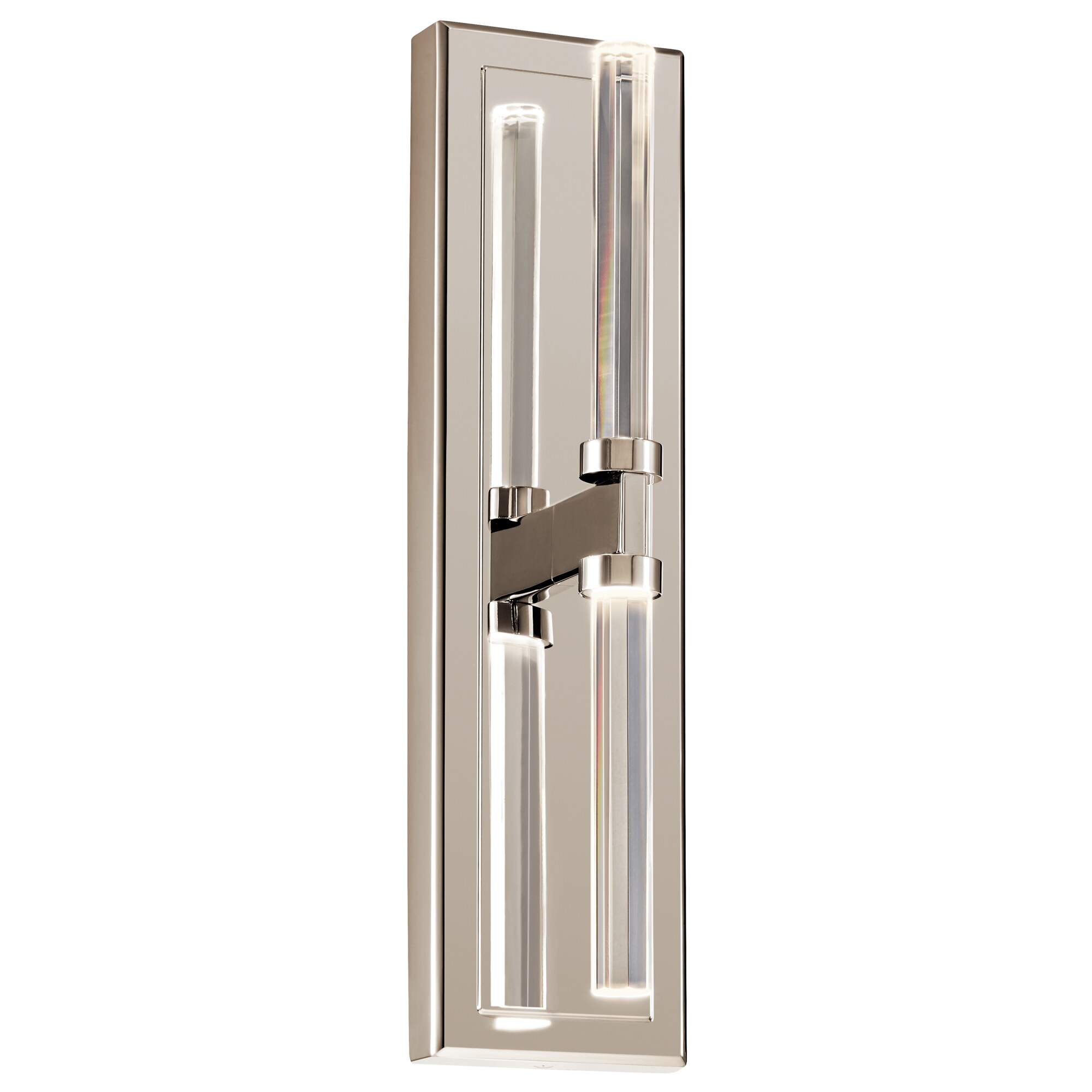 Kichler 52671PN Sycara 5-in W 2 -Light Polished Nickel Integrated LED Wall Sconce