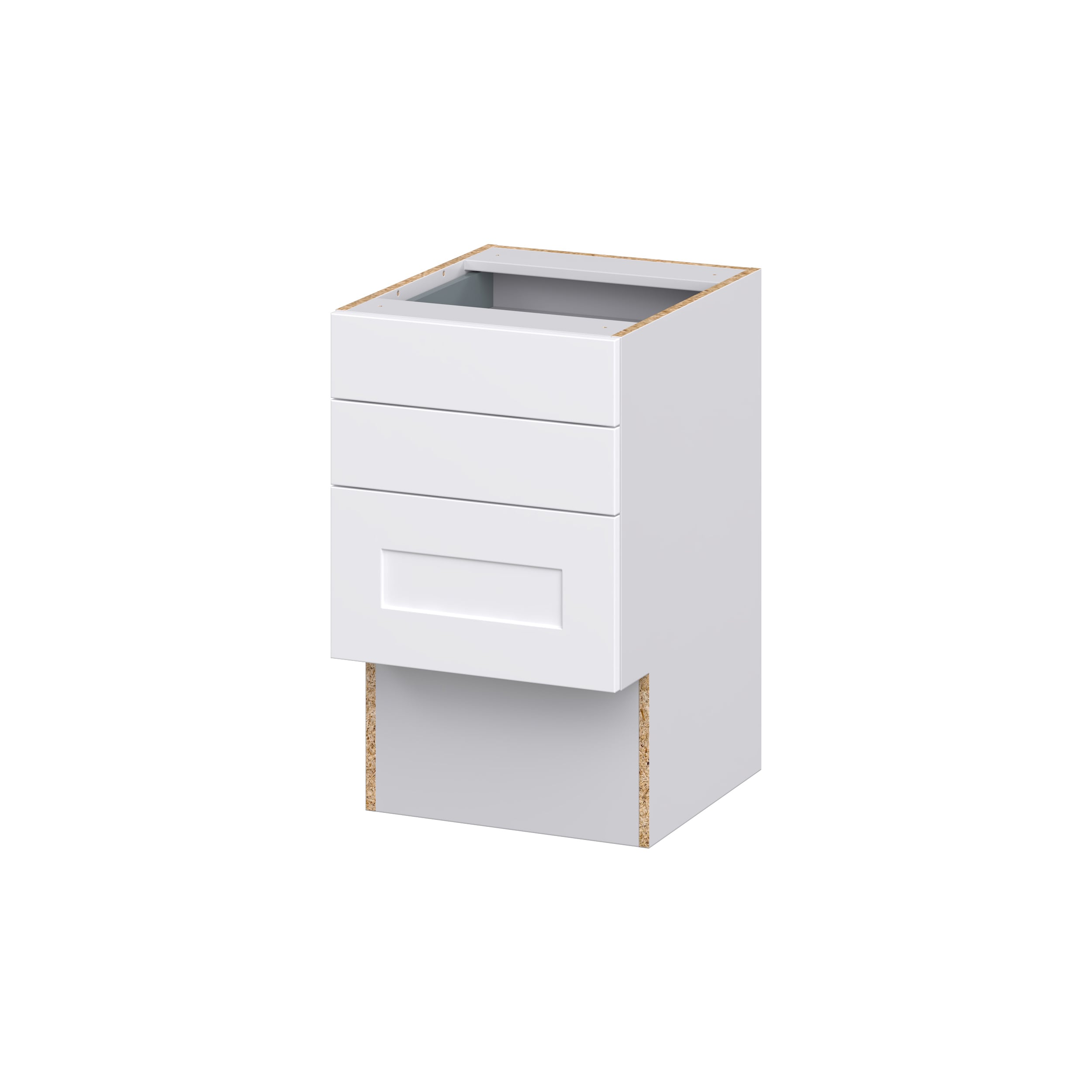 Hugo&Borg DSV3D18ADA-JO Jolie 18-in W x 30-in H x 21-in D Warm White 3 -Drawers Drawer Base Fully assembled Cabinet (Recessed Panel Shaker)