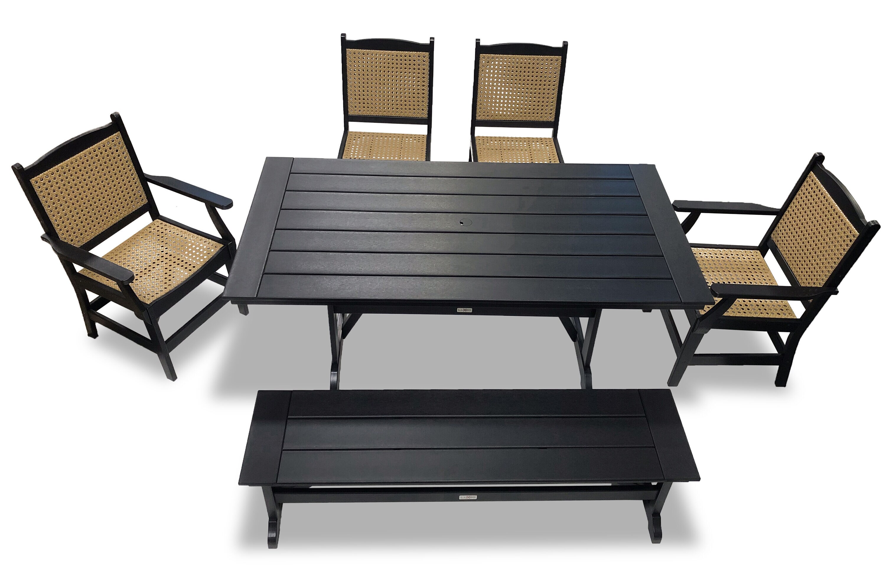 LuXeo 1656-1657-BLK6B Patio-Dining-Sets - View #2