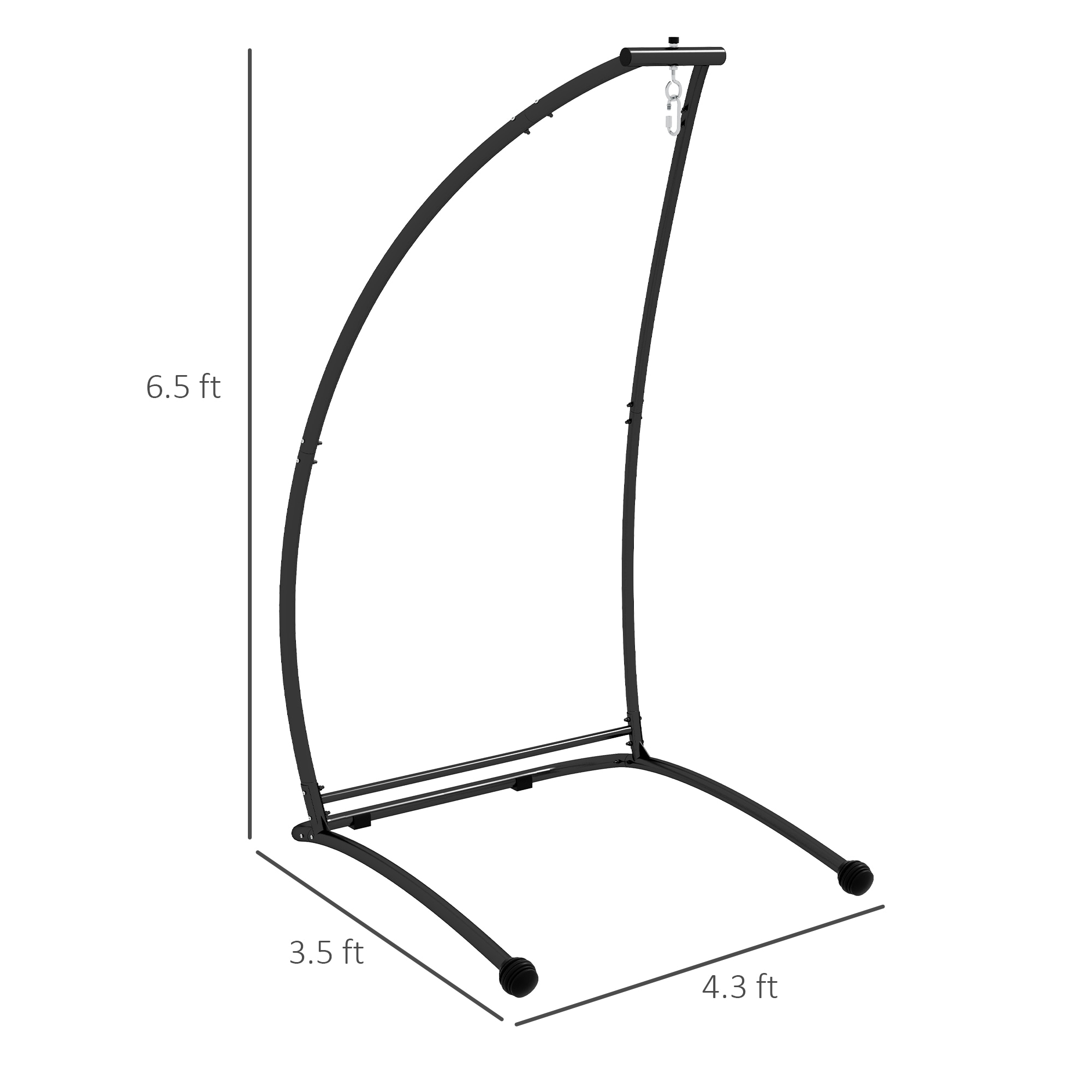 Outsunny 84A-297V00BK Hammock-Stands - View #3