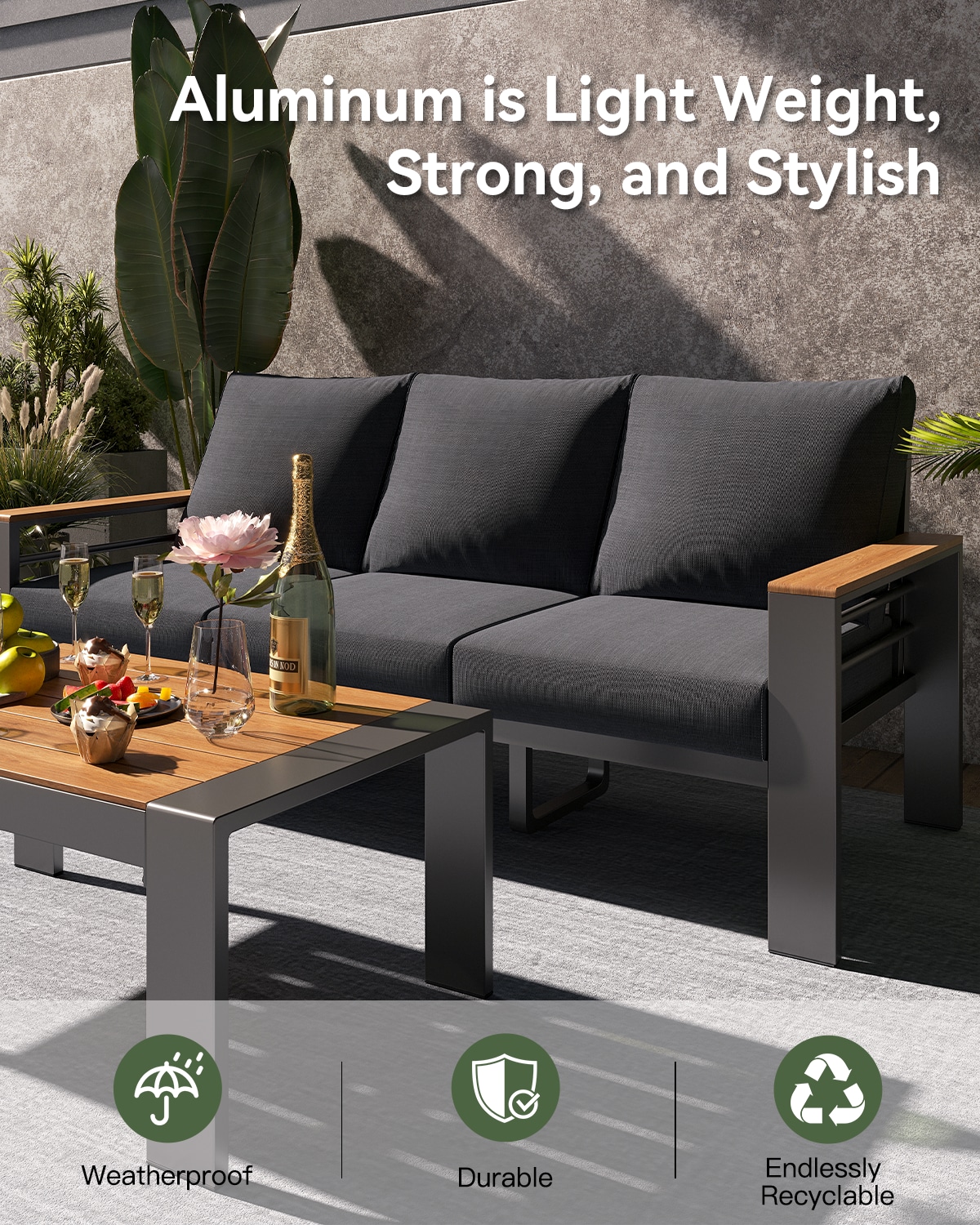 AOXUN PA-13001 Patio-Conversation-Sets - View #4