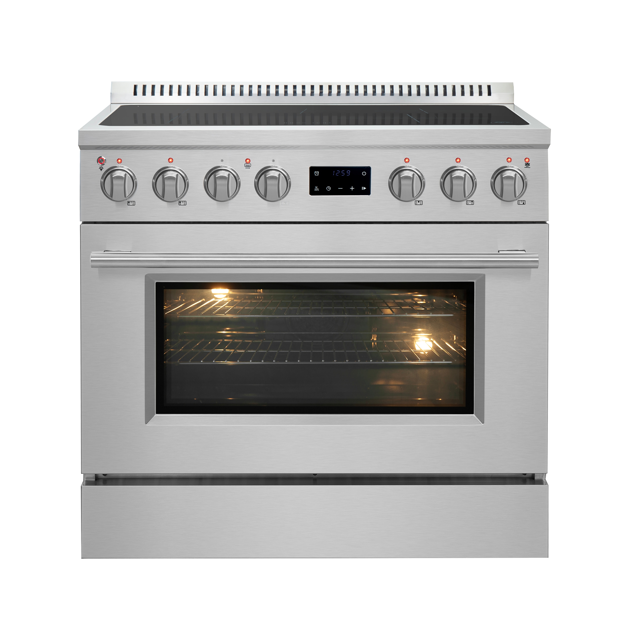 FORNO FFSIN0936-36 Torino 36-in 5 burners 5.36-cu ft 5.36-cu ft / Air Fry Convection Oven Freestanding Single Induction Range ( Stainless steel )