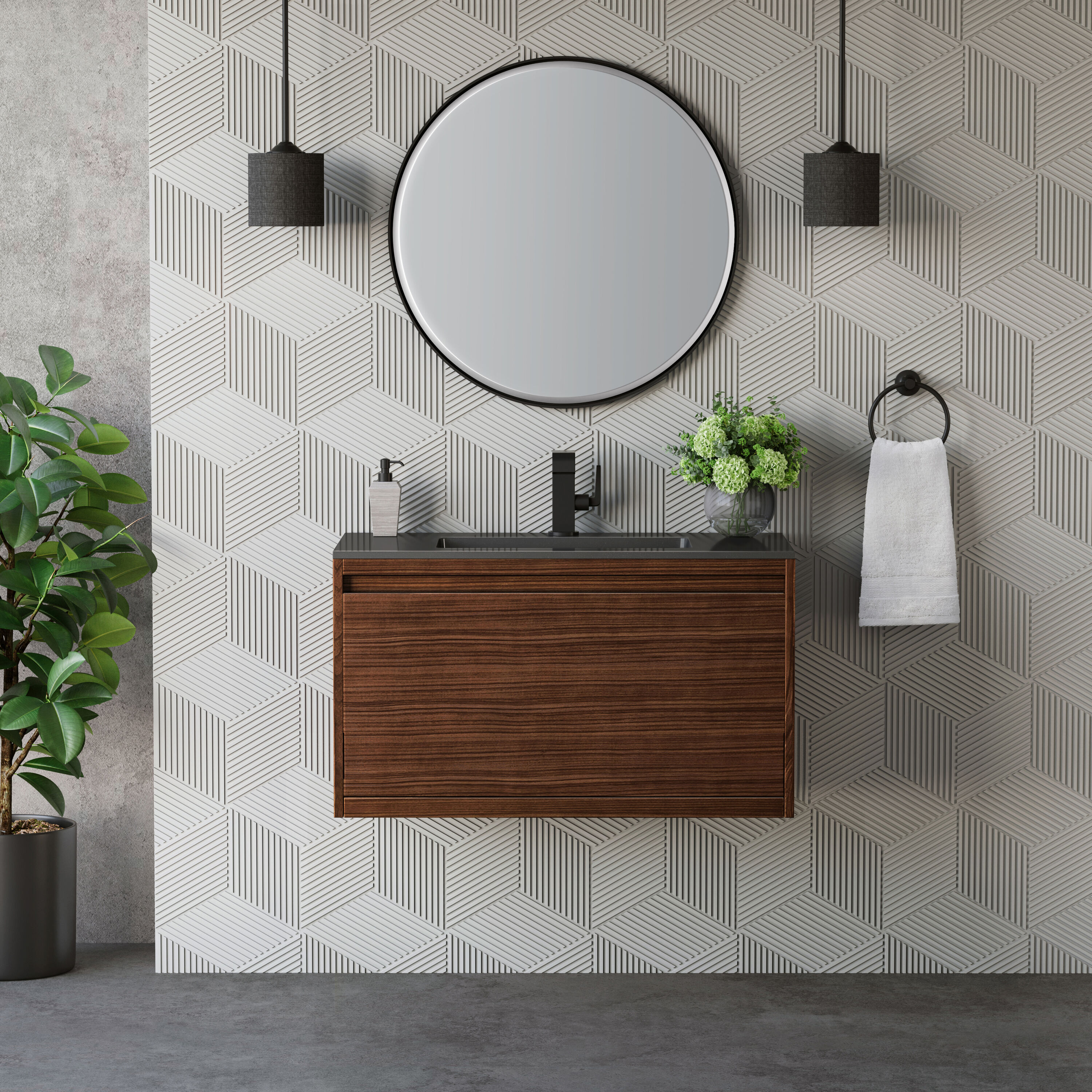 James Martin Vanities 805-V35.4-W-MB-CH Bath-Vanity-Combo - View #4