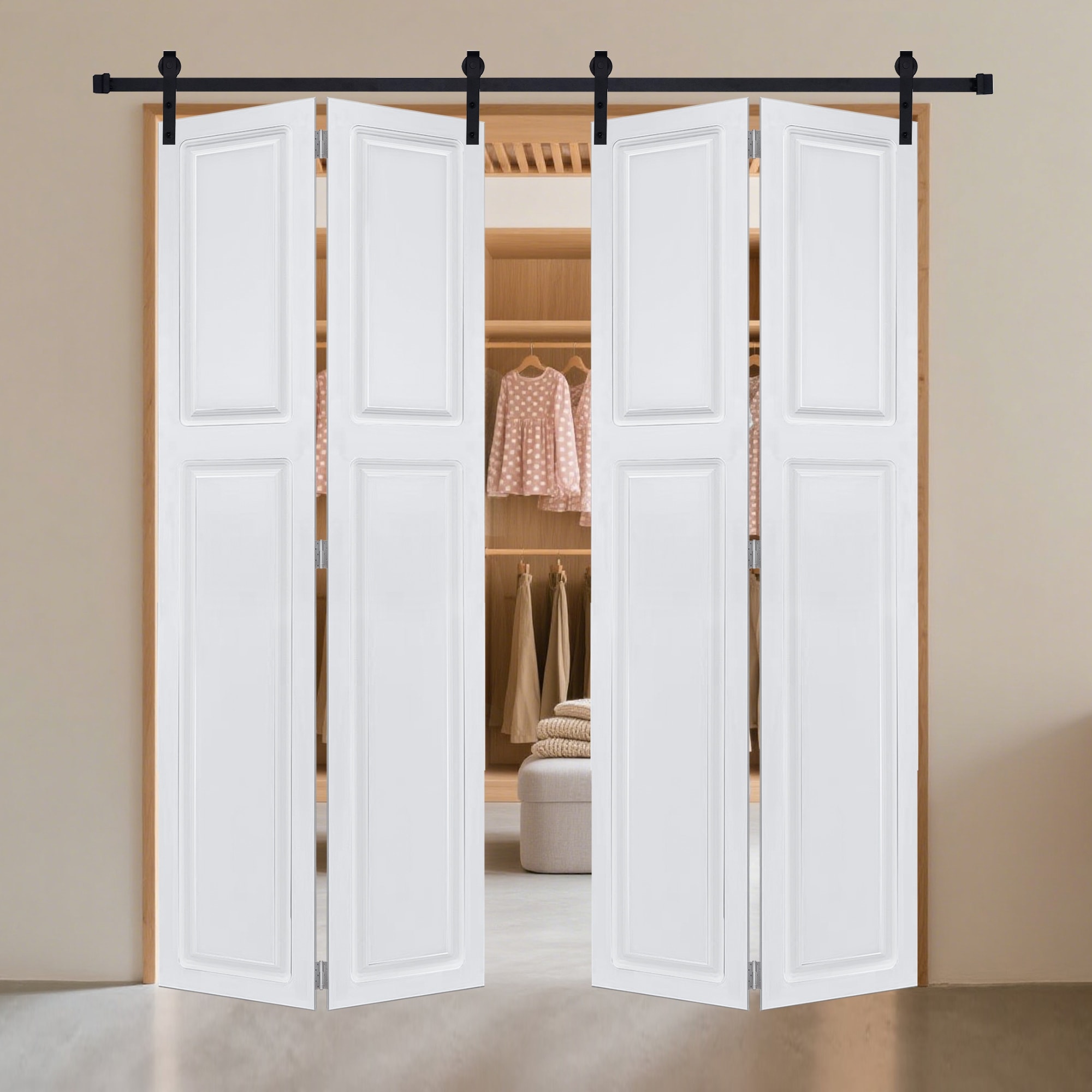 Dexmalle  Dual 2Panel Cottagestyle bi-fold door 30 in x 84 in