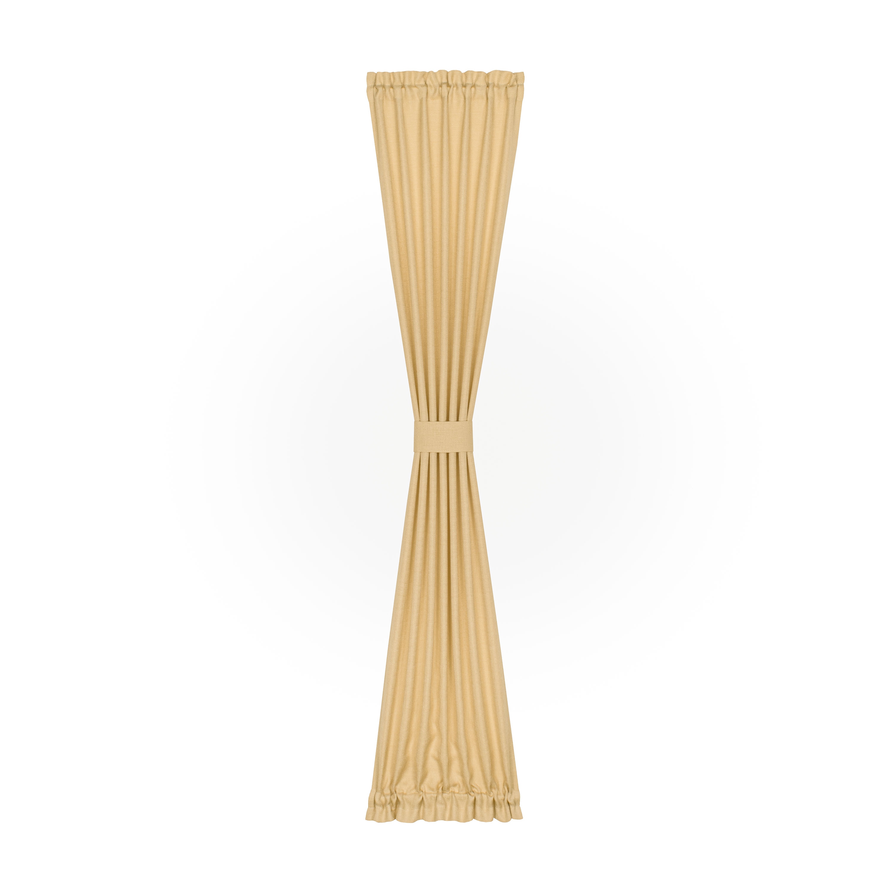 Achim DR25X72TN6 72-in Tan Light filtering Rod pocket Single curtain panel