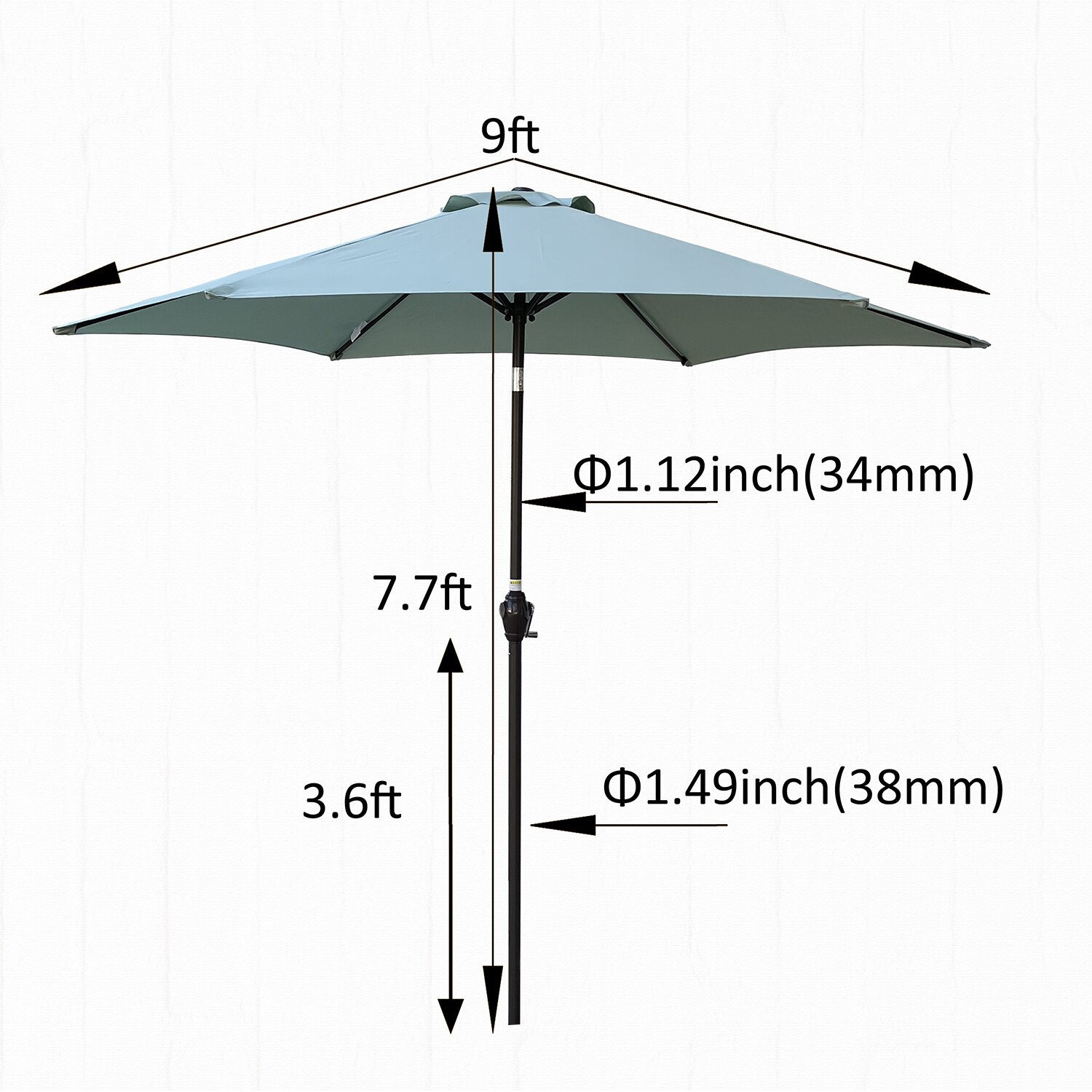 SINOFURN SYA810019BN Umbrellas-2 - View #3