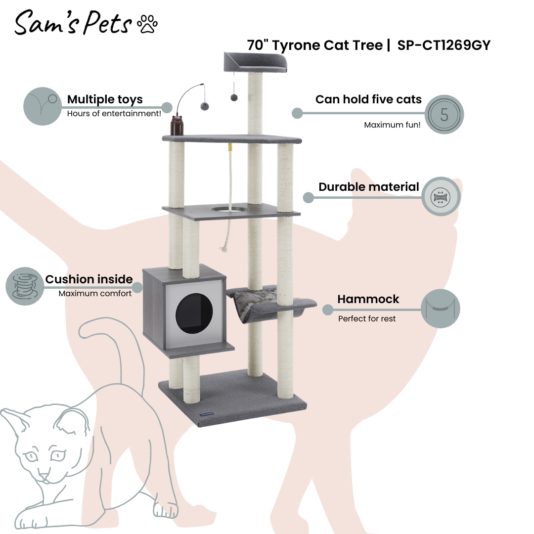 Sam's Pets SP-CT1269GY Cat-Trees - View #6