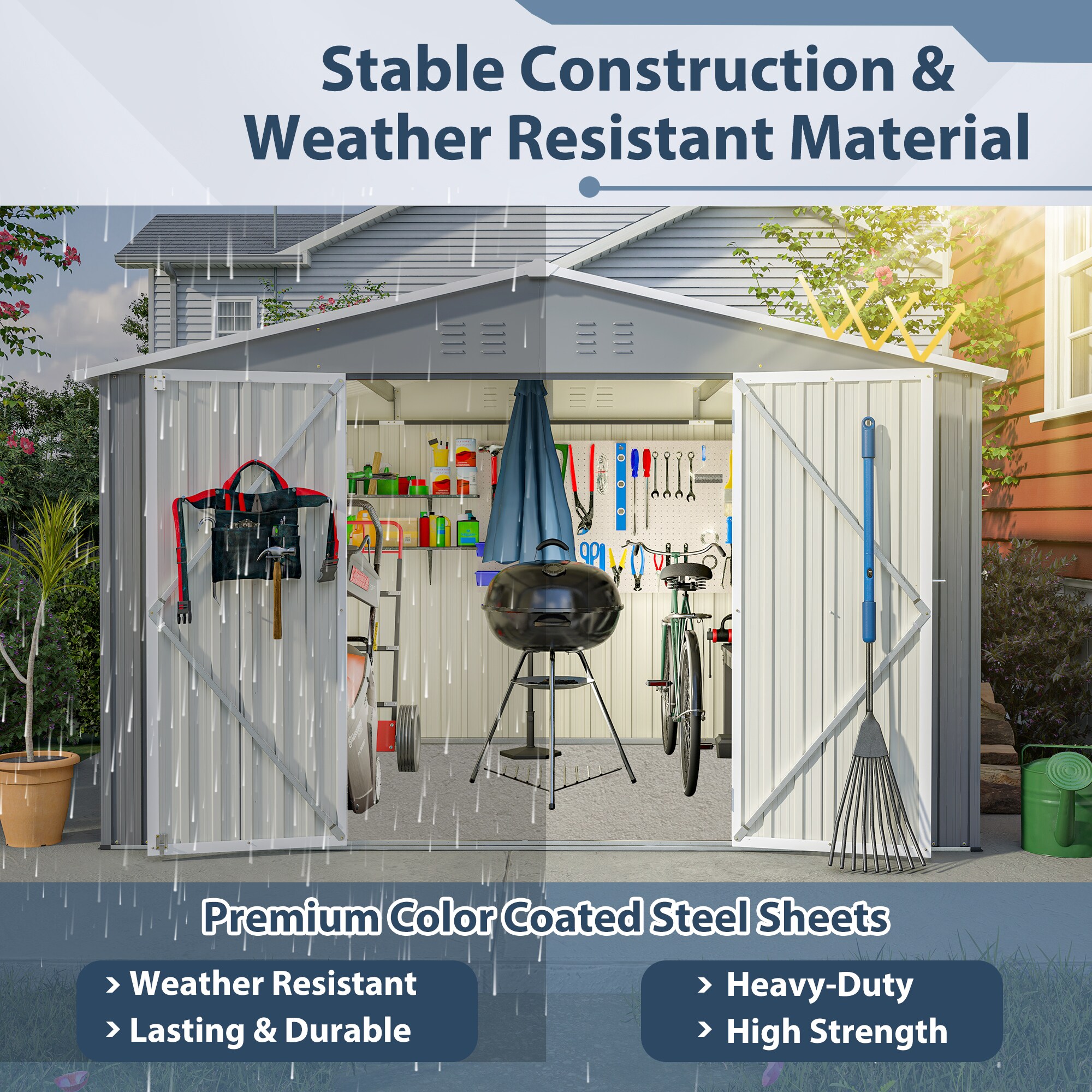 Wooakway FXLS0601-511B005 Metal-Storage-Buildings-Sheds - View #5