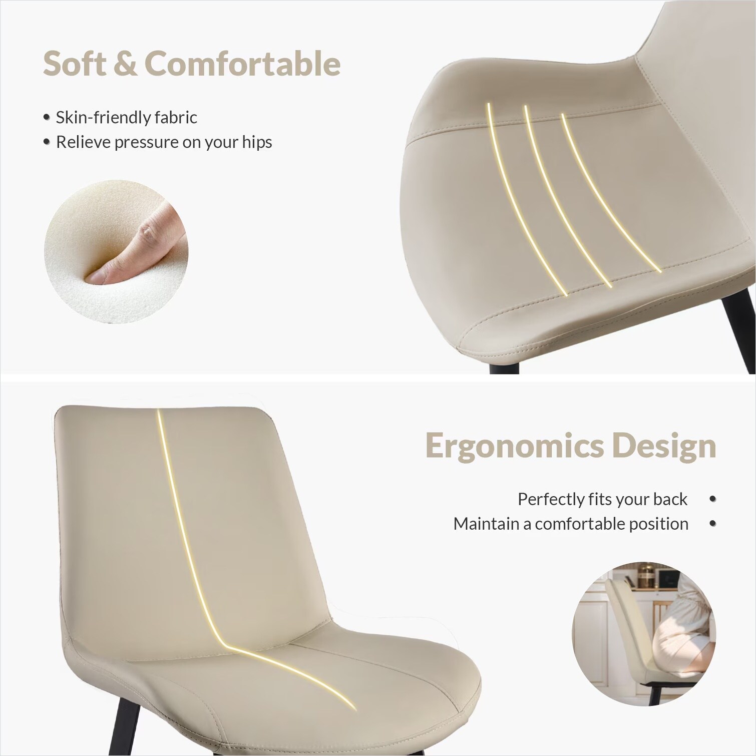 FlowLuxe 2UO4B9J4I1G8 Dining-Chairs - View #6