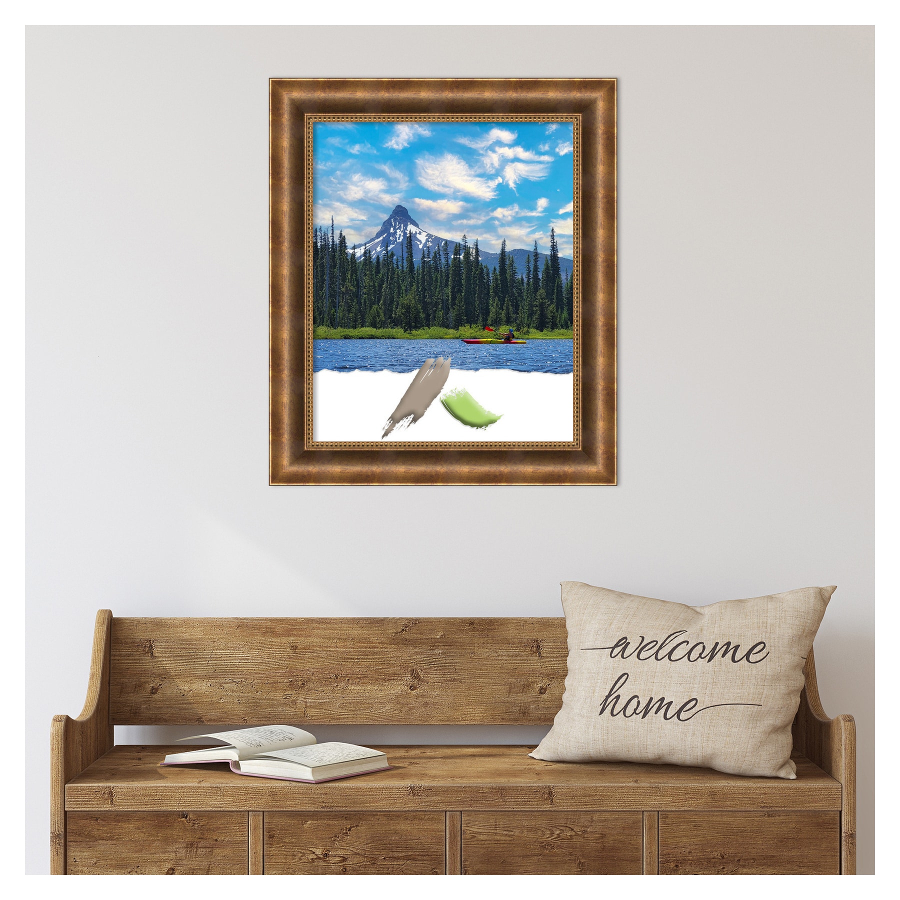 Manhattan Bronze 18x22 Pine Wood Picture Frame