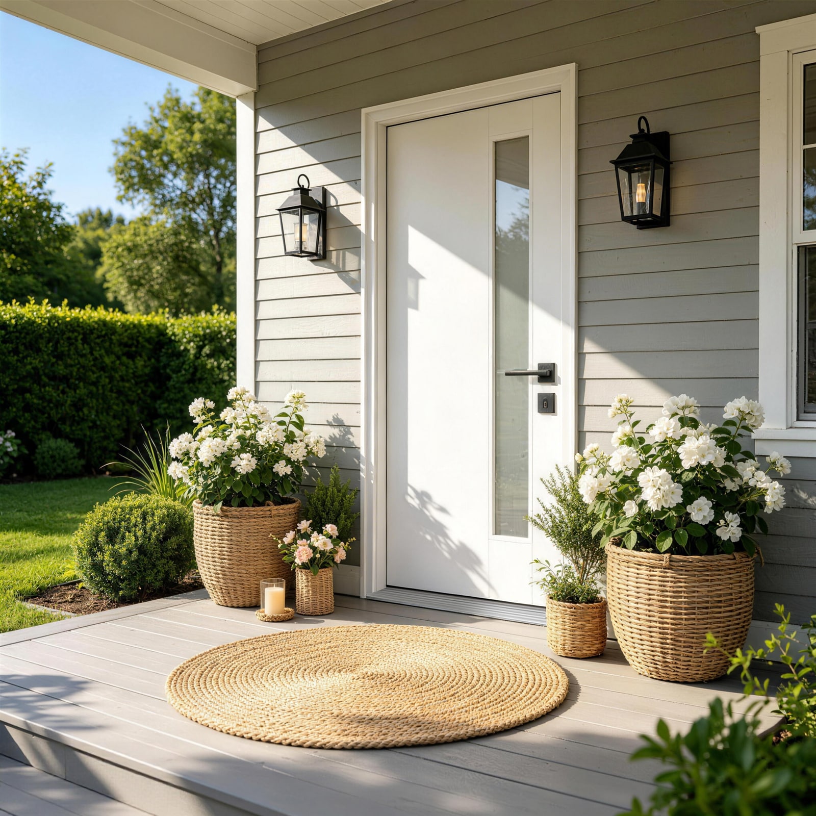 Vynxaria 36-in x 80-in White Fiberglass Prehung Entry Door With 9/16-Lite Frosted Glass, Left-Hand Inswing