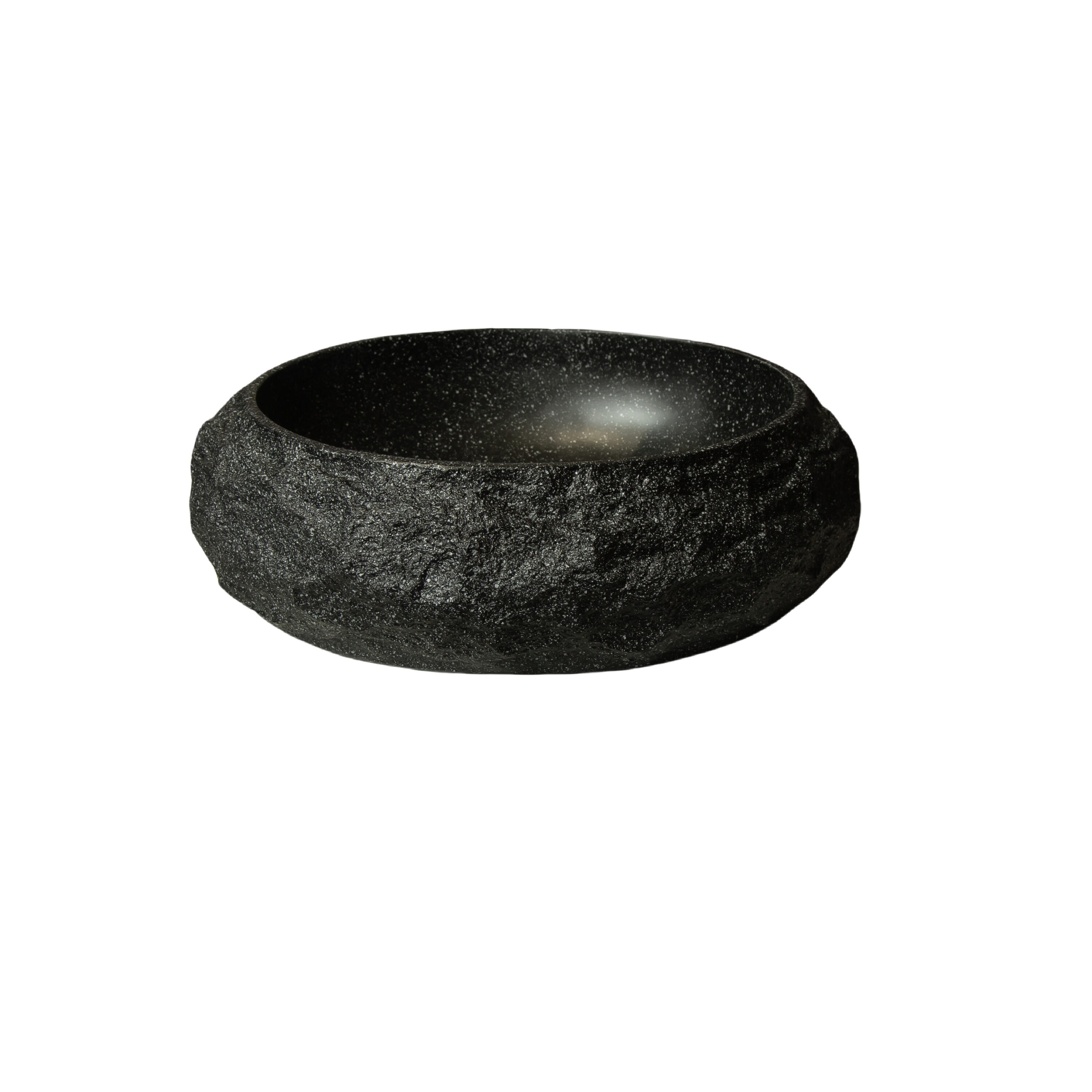 LOVMOR  Dark Gray 18 inch x 14 inch Resin Vessel Bathroom Vanity Top with Oval Basin and 3 Faucet Holes