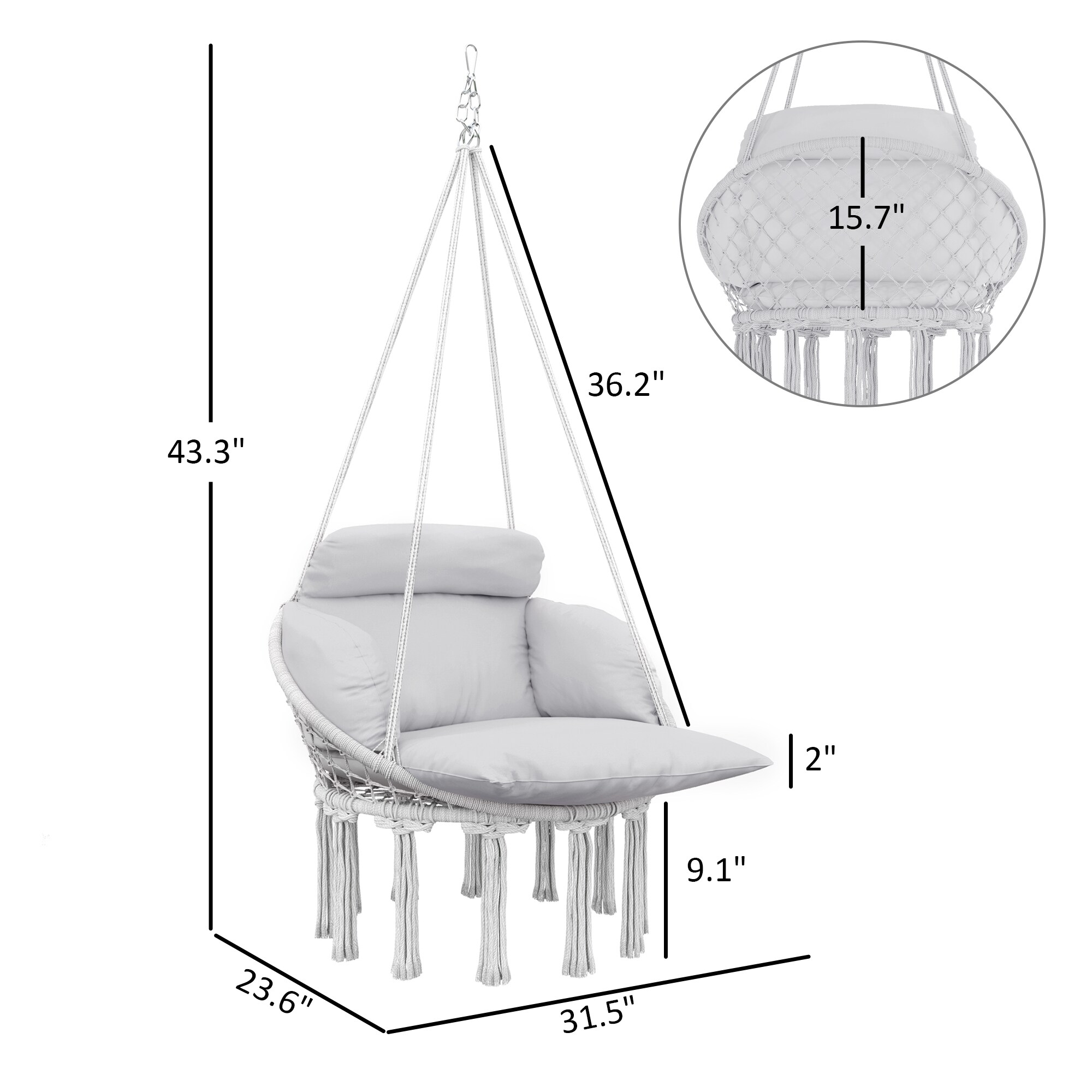 Outsunny 84A-357V00GY hammocks - View #3