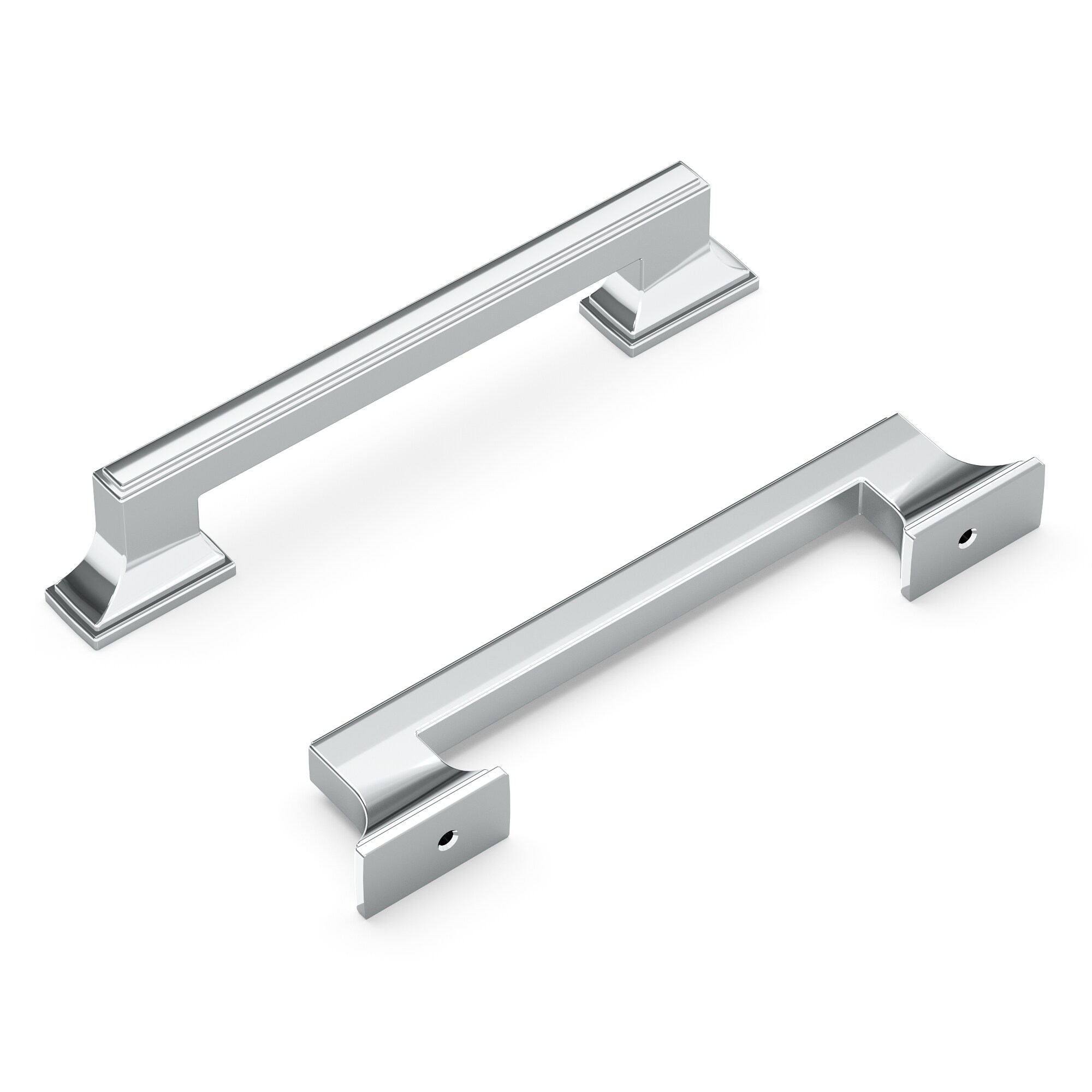Belwith Keeler B077462-CH Brownstone 5-1/16-in , 128mm Center to Center Chrome Rectangular Handle