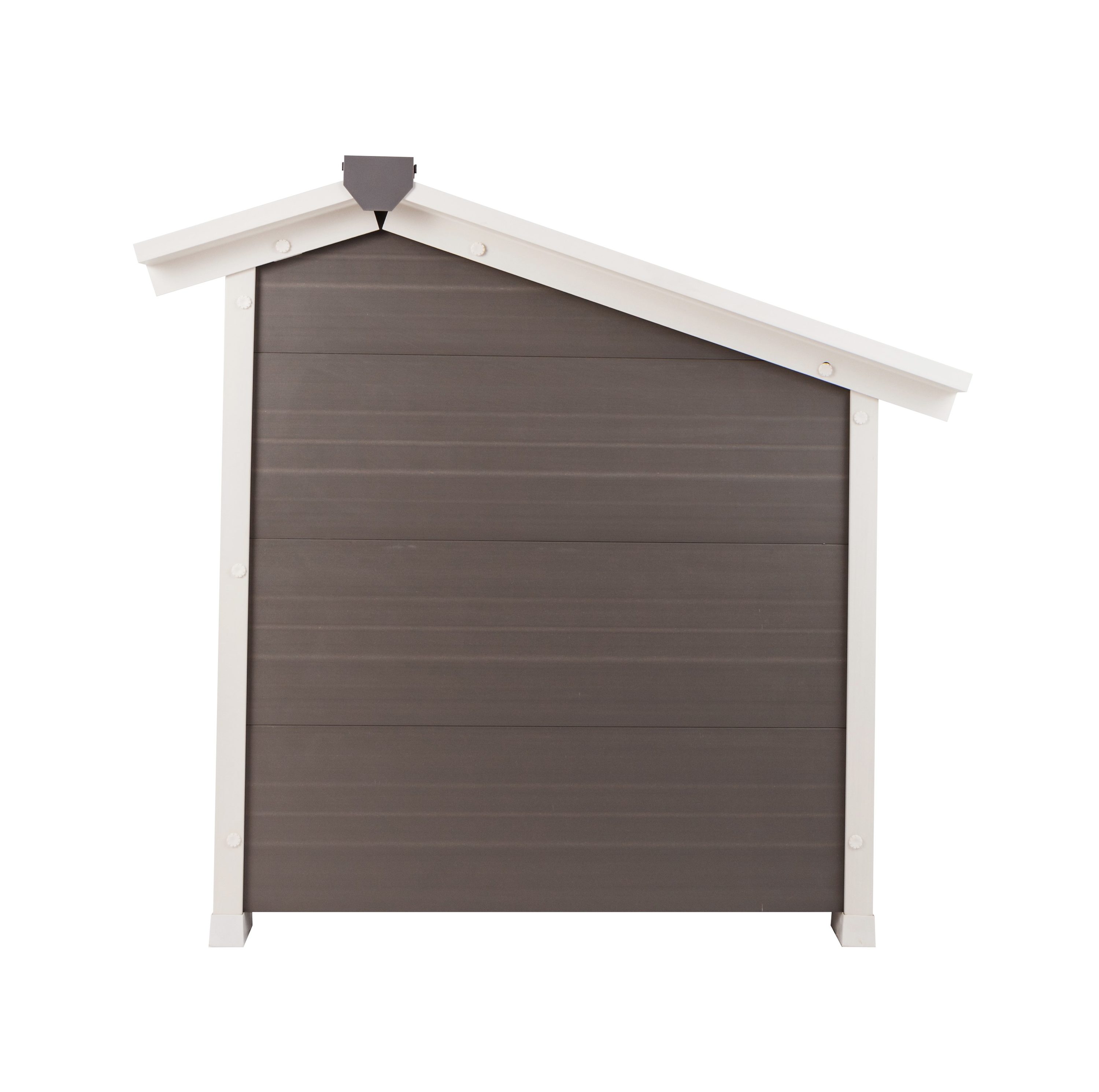 X-Large Gray Insulated Plastic Raised Dog House