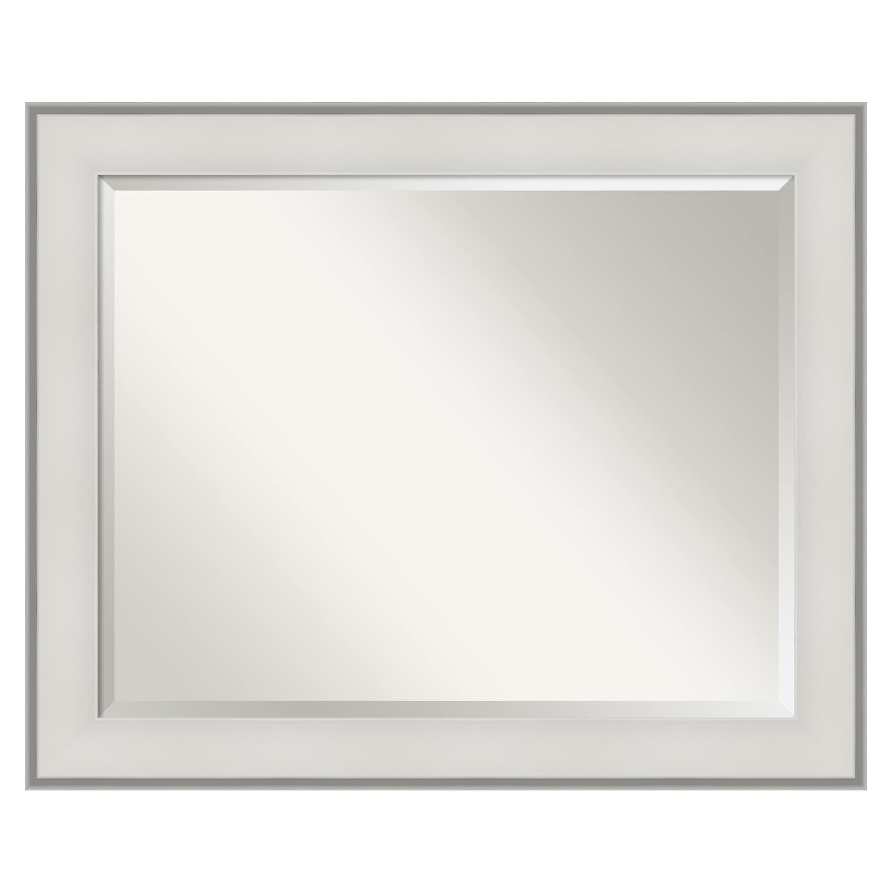 Amanti Art A17005480210 Imperial White 33-Inches W x 27-Inches H Rectangle Imperial White Framed Wall Mirror