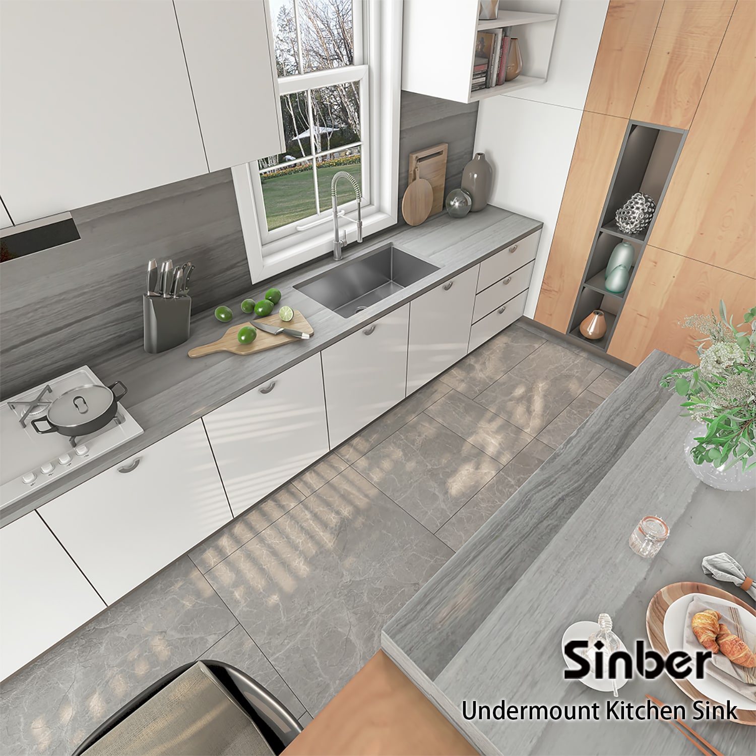 Sinber HU3219S-16G Kitchen-Sinks - View #5