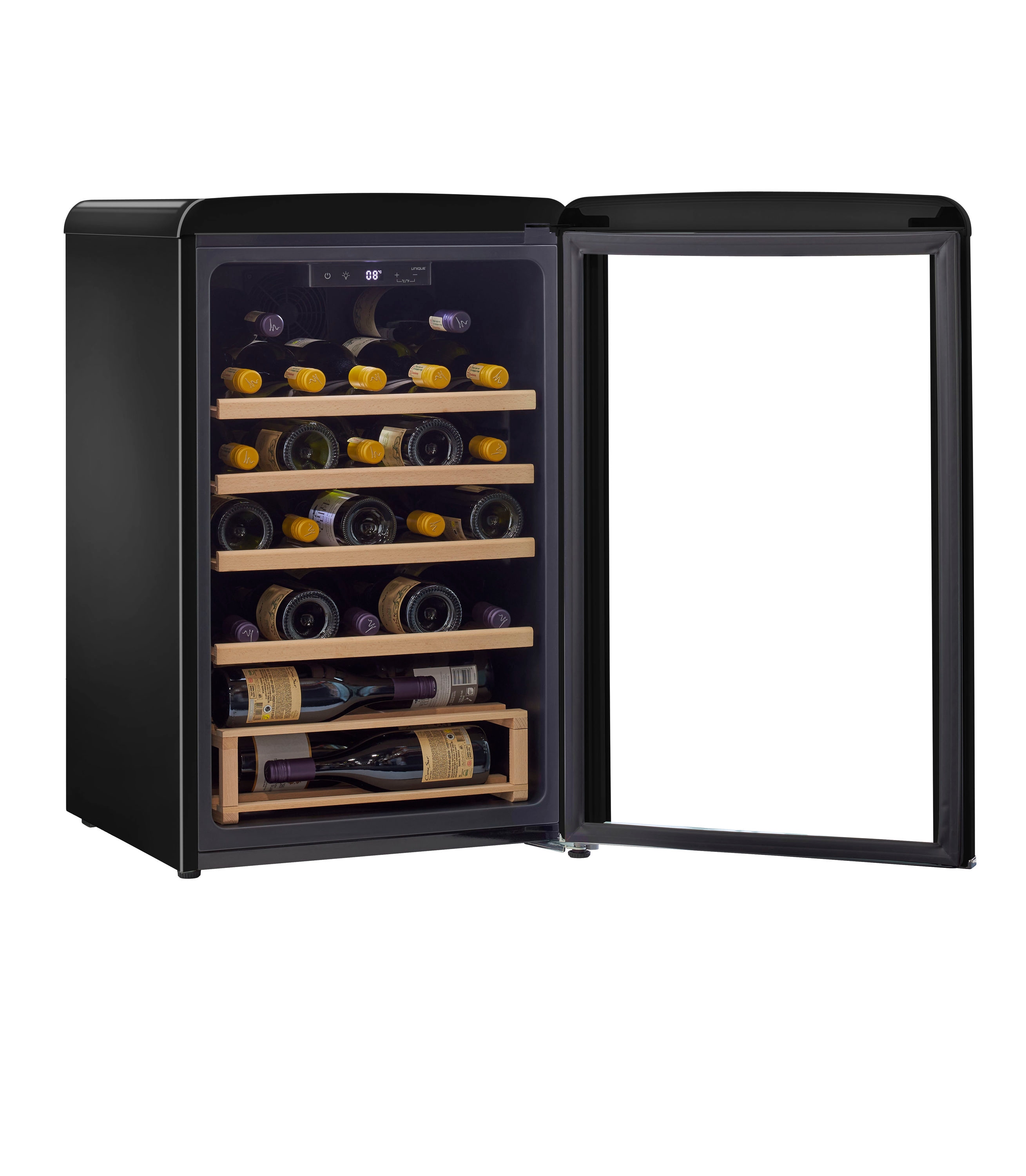 28 Bottles Thermal Electric Wine Cooler Fridge Bar Rack Cellar Cabinet Chiller 