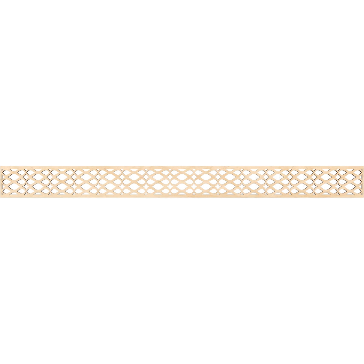 Ekena Millwork MLDB04X46SMRBI Somerset Fretwork Flat Trim 4-in x 3.87-ft Birch Brown Unfinished 2156015 Pierced Wall Panel Moulding