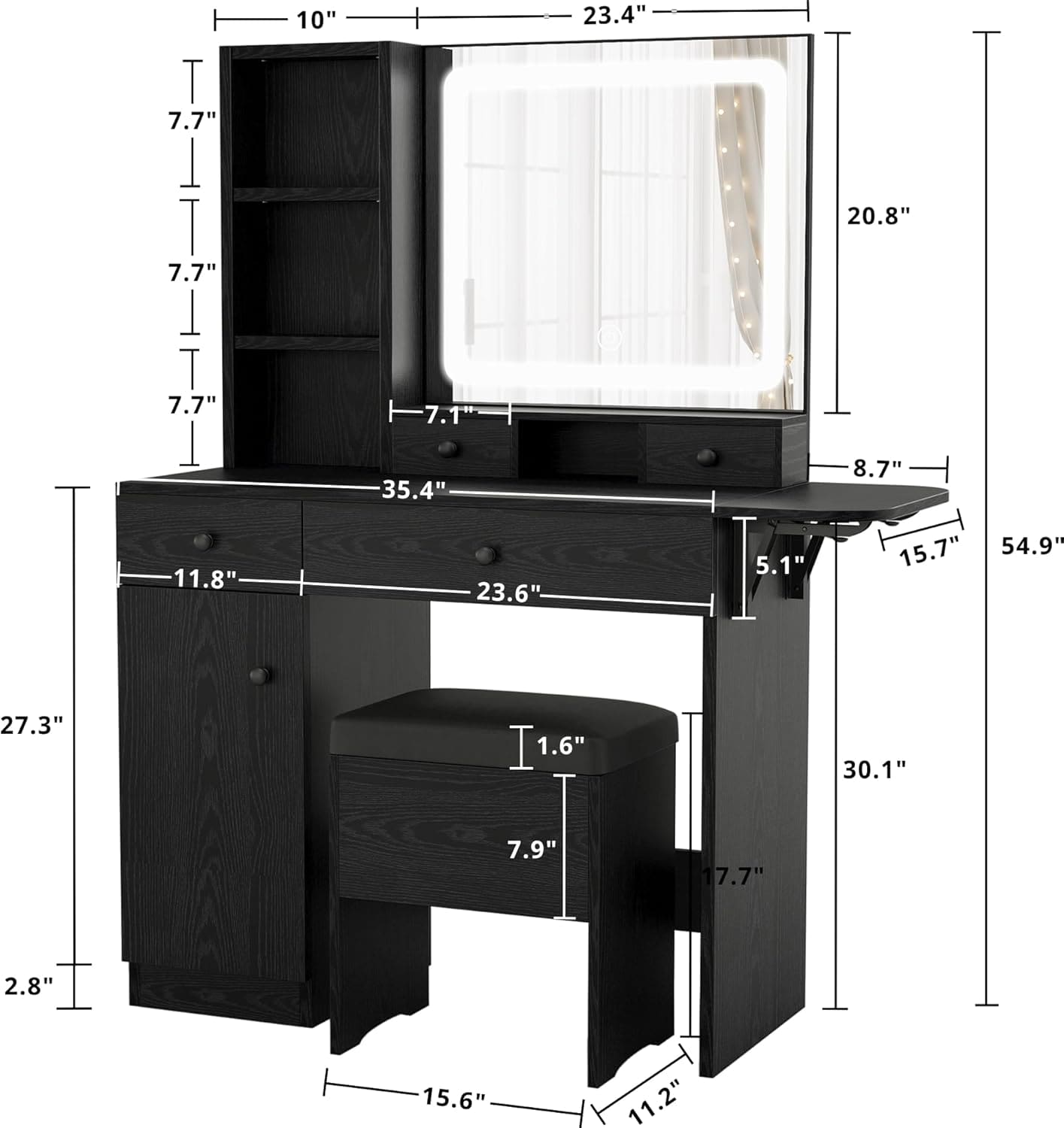 Likimio 7P9UTNQGID5CUXLW Bedroom-Vanities - View #2