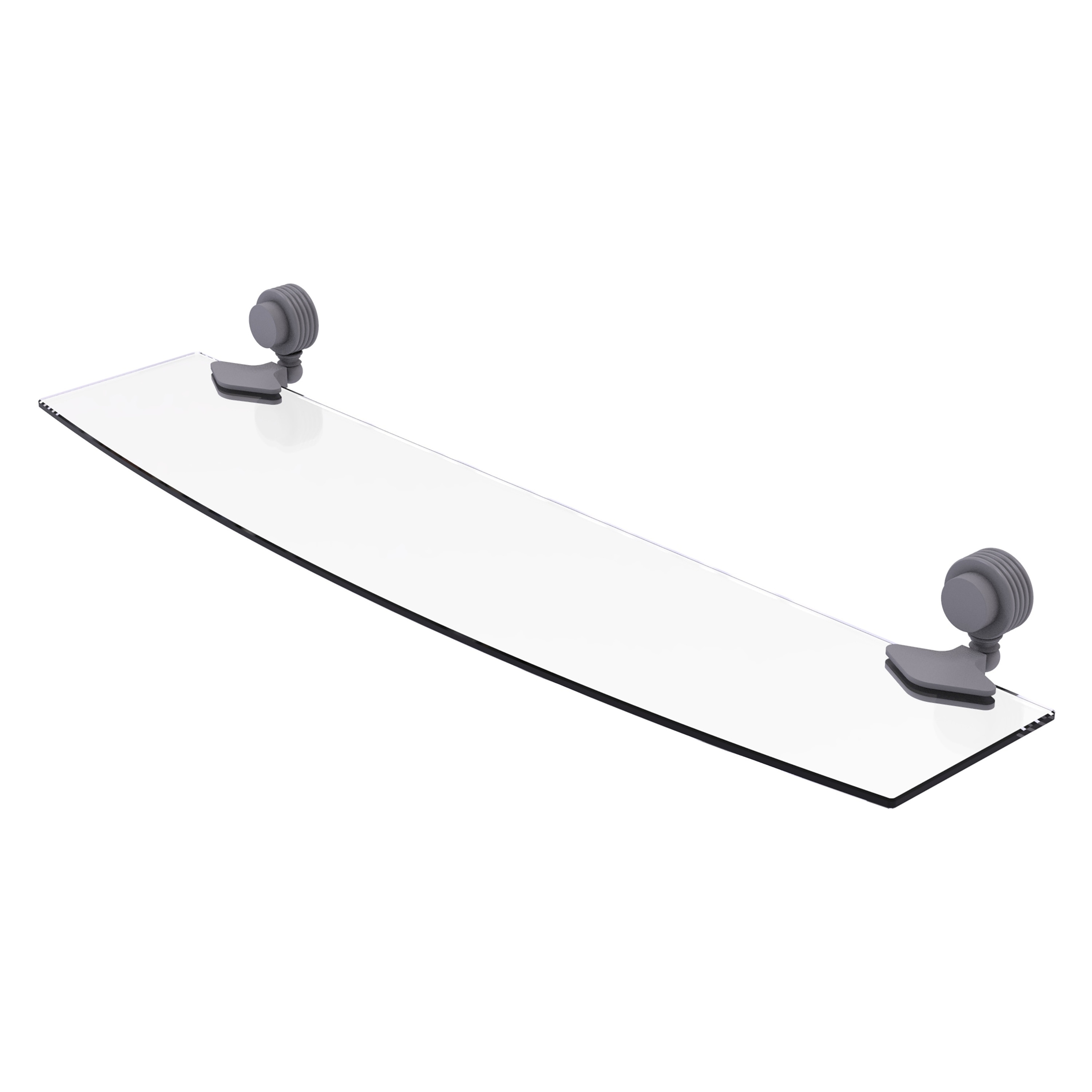 Allied Brass 433G/24-GYM Venus Matte Gray Wall mount Bathroom Shelf ( 24-in x 2-in x 5-in )