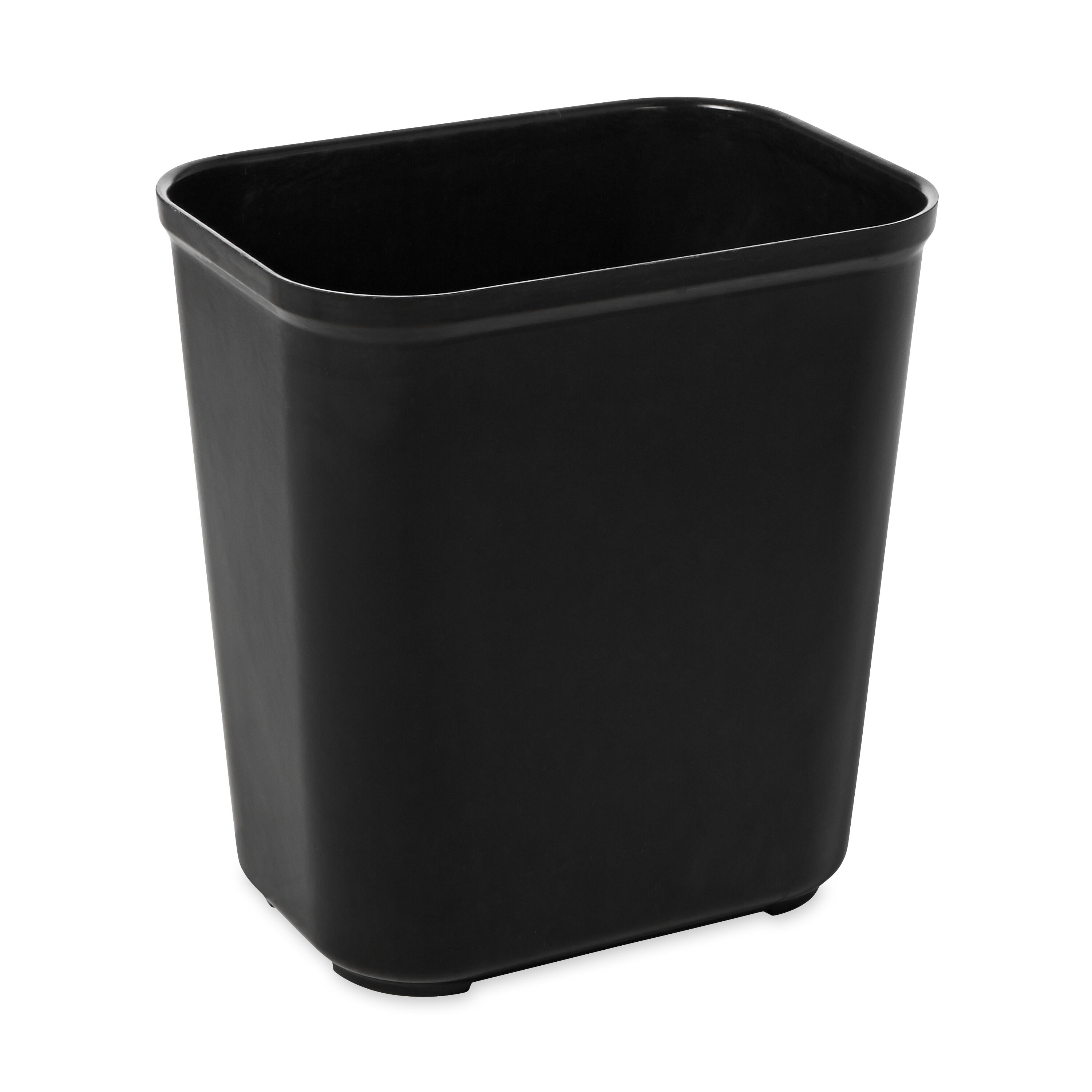 Rubbermaid 28 Quart Black Plastic Wastebasket