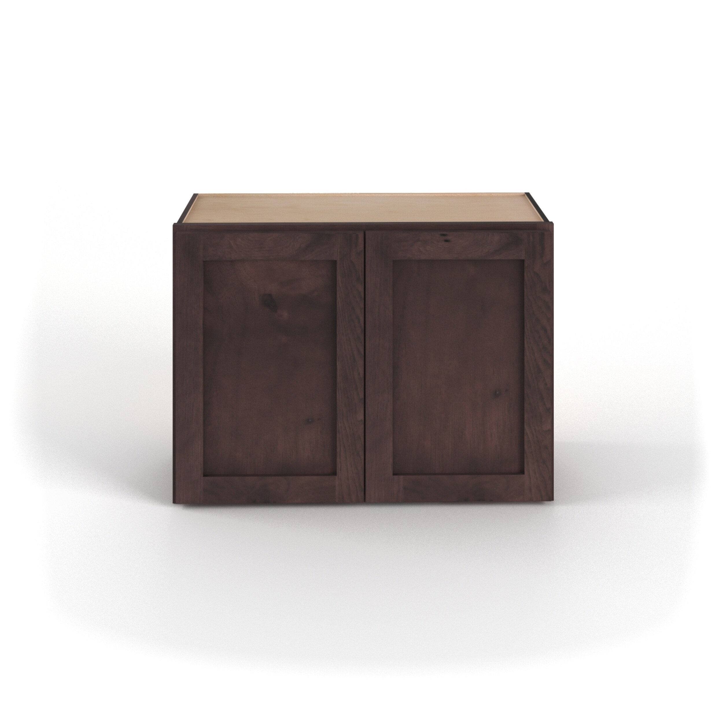 Valleywood Cabinetry 24-in W x 36-in H x 12-in D Rustic Hickory Wall Ready To Assemble Plywood Cabinet (Flat Panel Shaker Door Style)