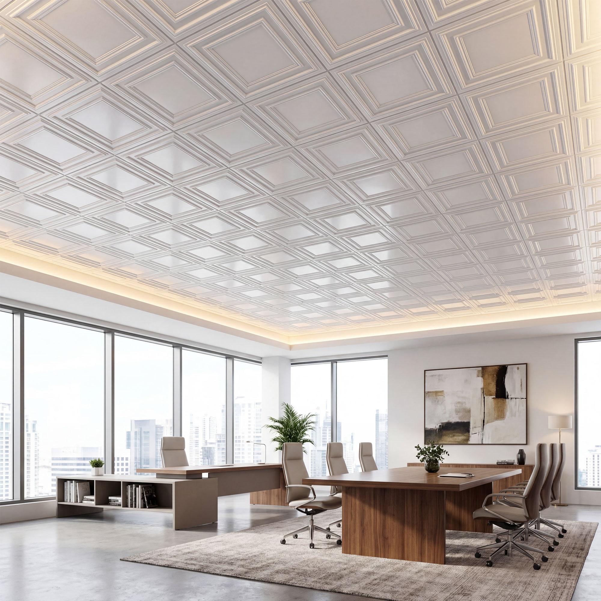 From Plain to Beautiful in Hours 232UW-24X24-50 Ceiling-Tile - View #13