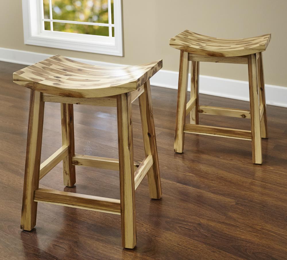 Powell Dale saddle counter stool Multi Colored Wood Counter Height