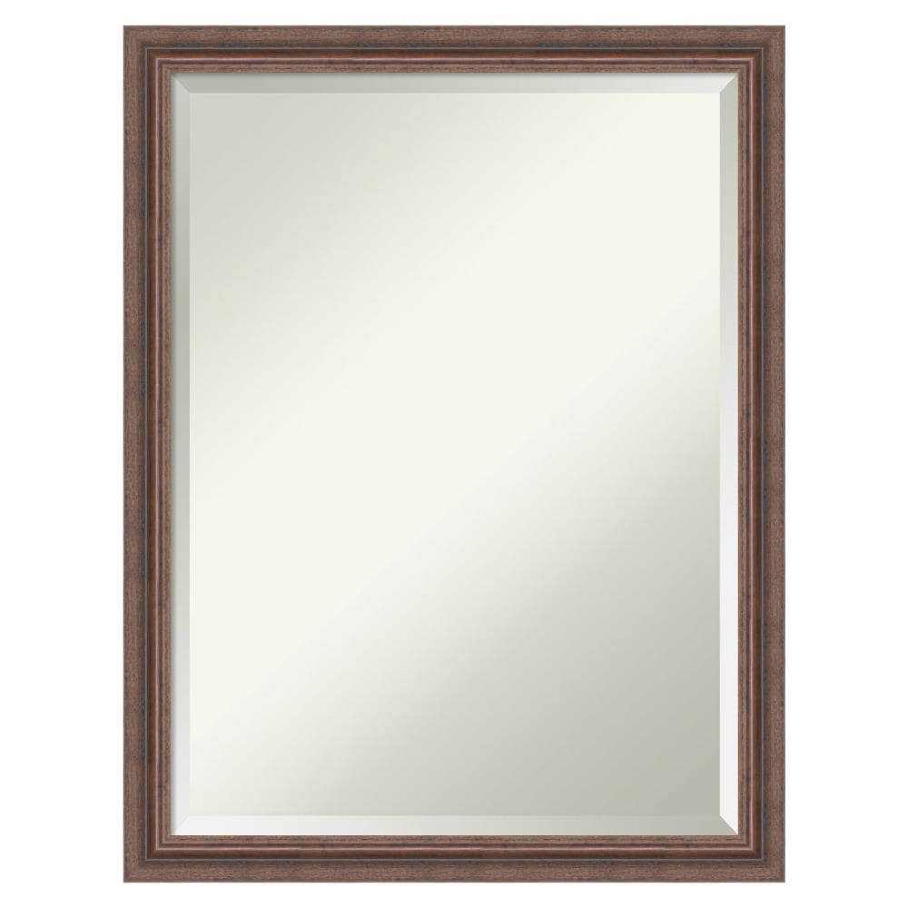Amanti Art DSW5320740 Distressed Rustic 20.38-Inches x 26.38-Inches Framed Rectangle Bathroom Vanity Mirror ( Distressed Brown )