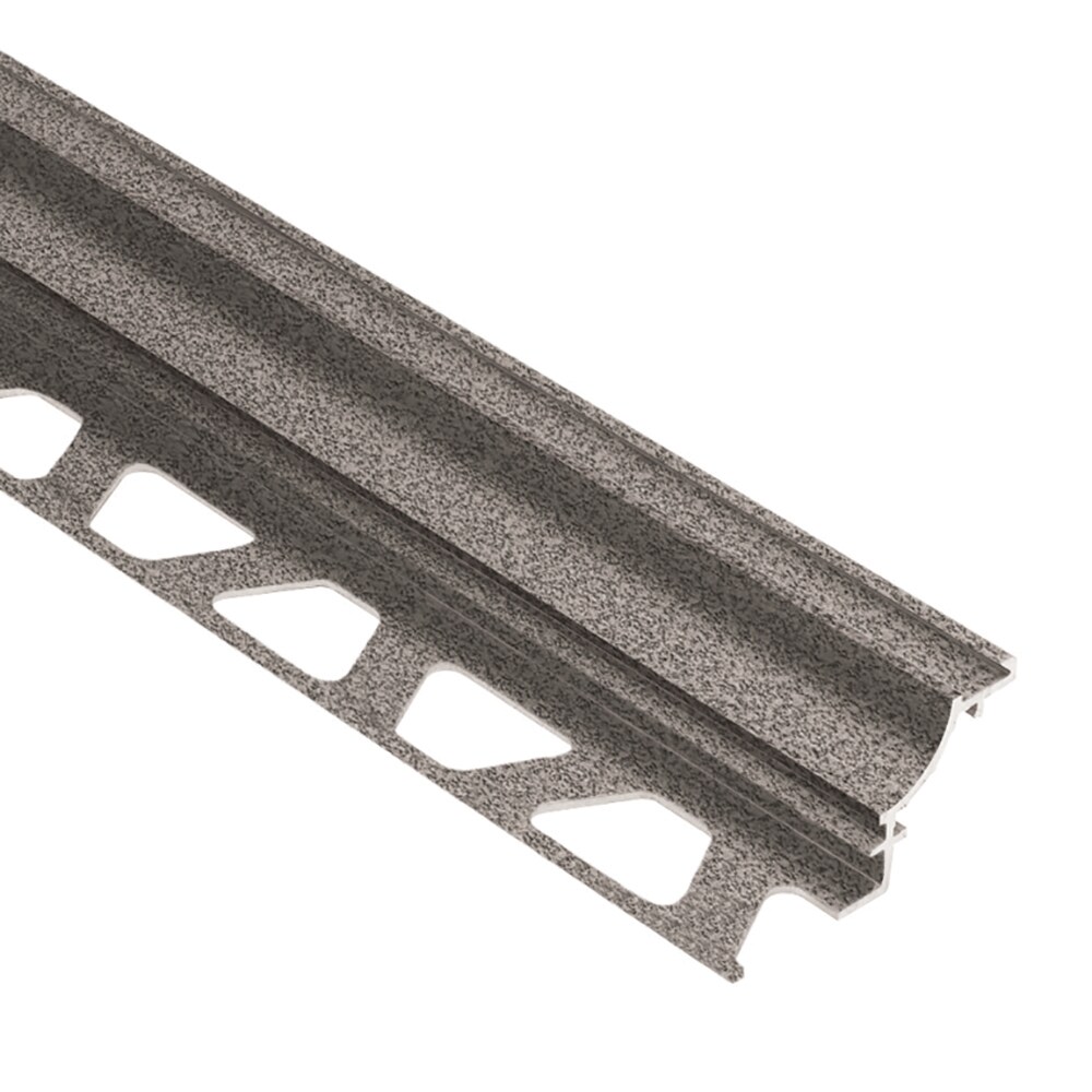 Schluter Systems AHK1S150TSSG Dilex-AHK 0.563-in W x 98.5-in L Stone grey textured color-coated aluminum Aluminum Cove base Tile Edge Trim