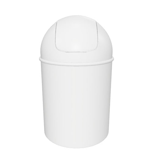 Umbra Can 1.5-Gallon White Plastic Trash Can with Lid Umbra Can 1.5-Gallon White Plastic Trash Can with Lid
