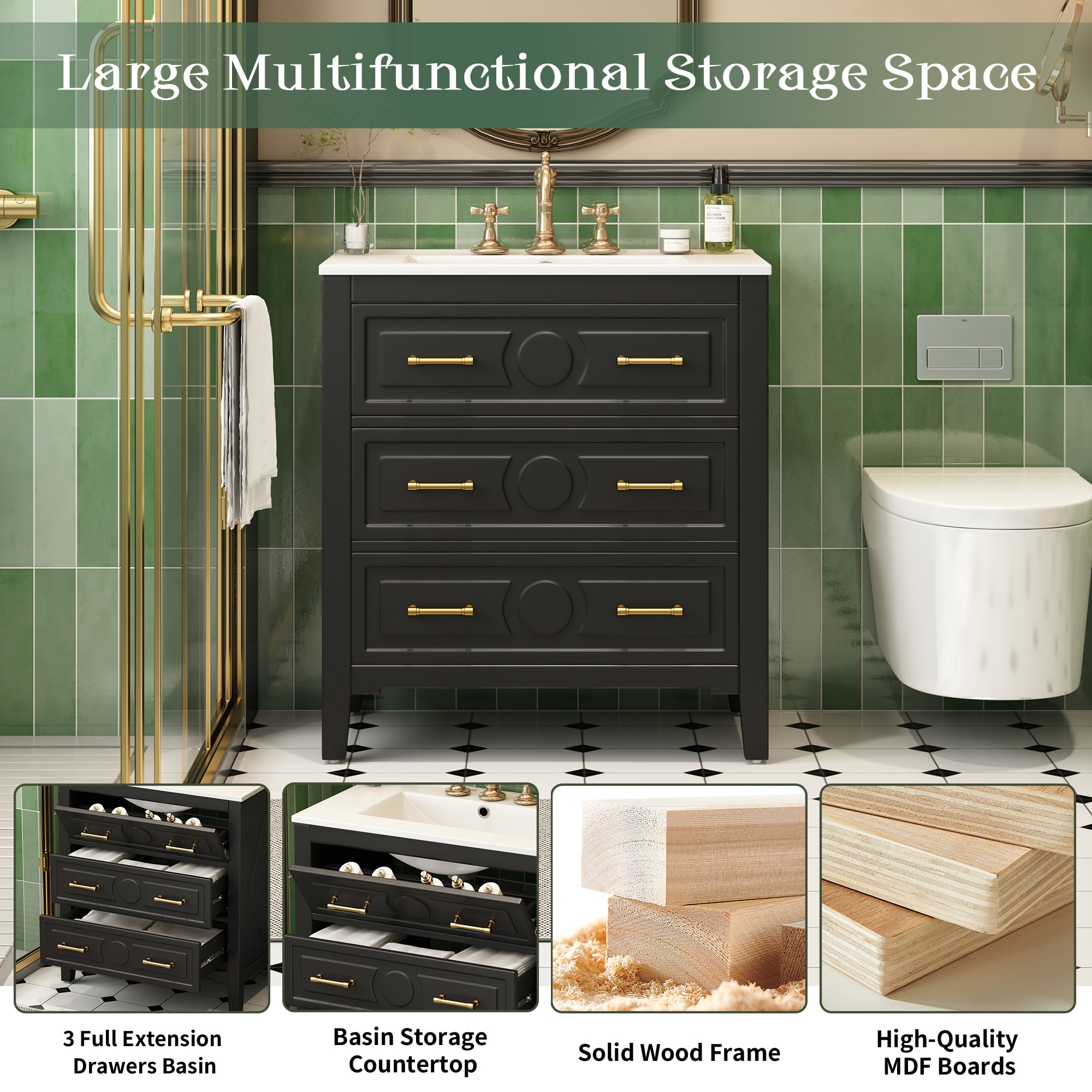 Iseryn YSG209BP246 Bath-Vanity-Combo - View #15