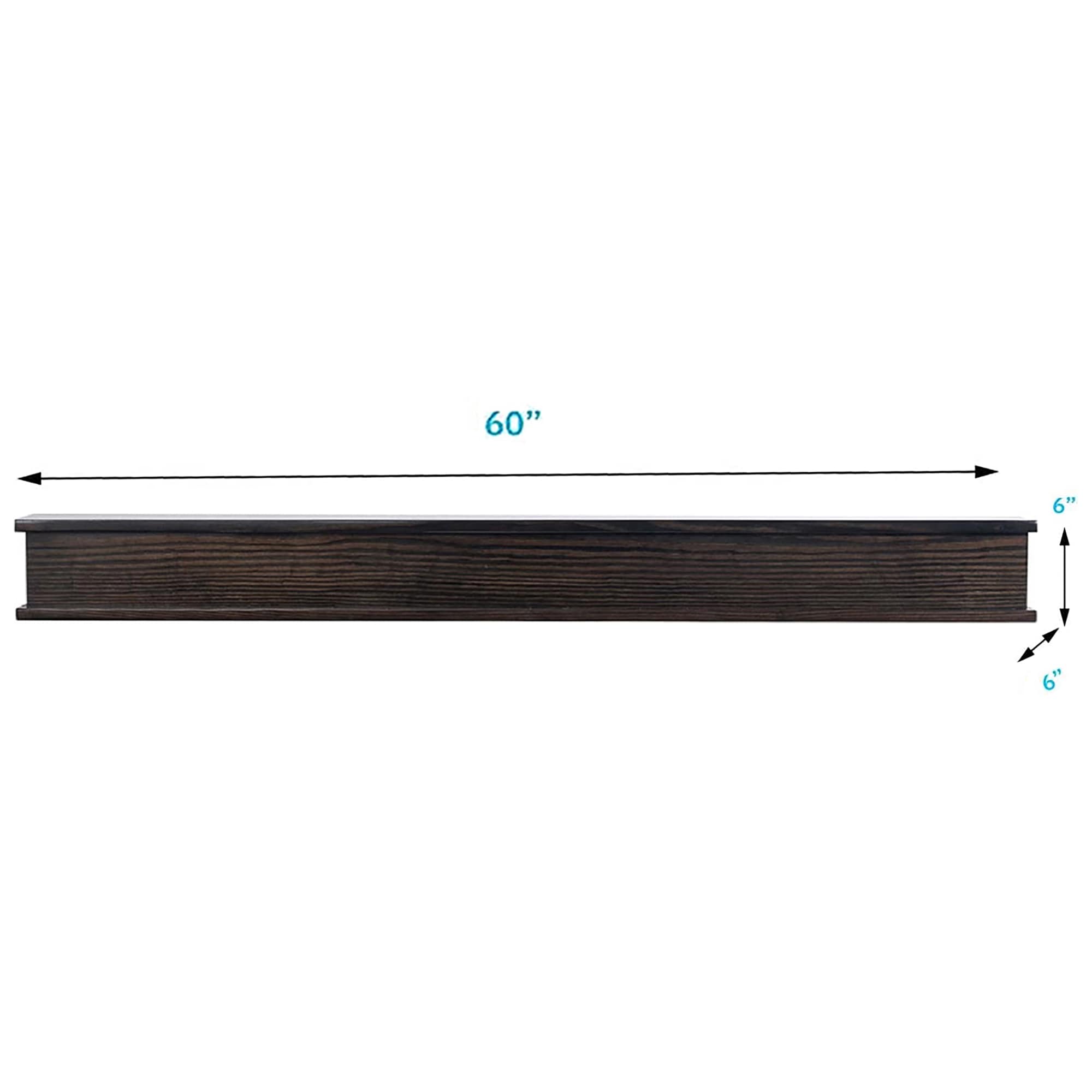 Mantels Direct CHANDLER-48X6-RO-WP Mantel-Shelves - View #4