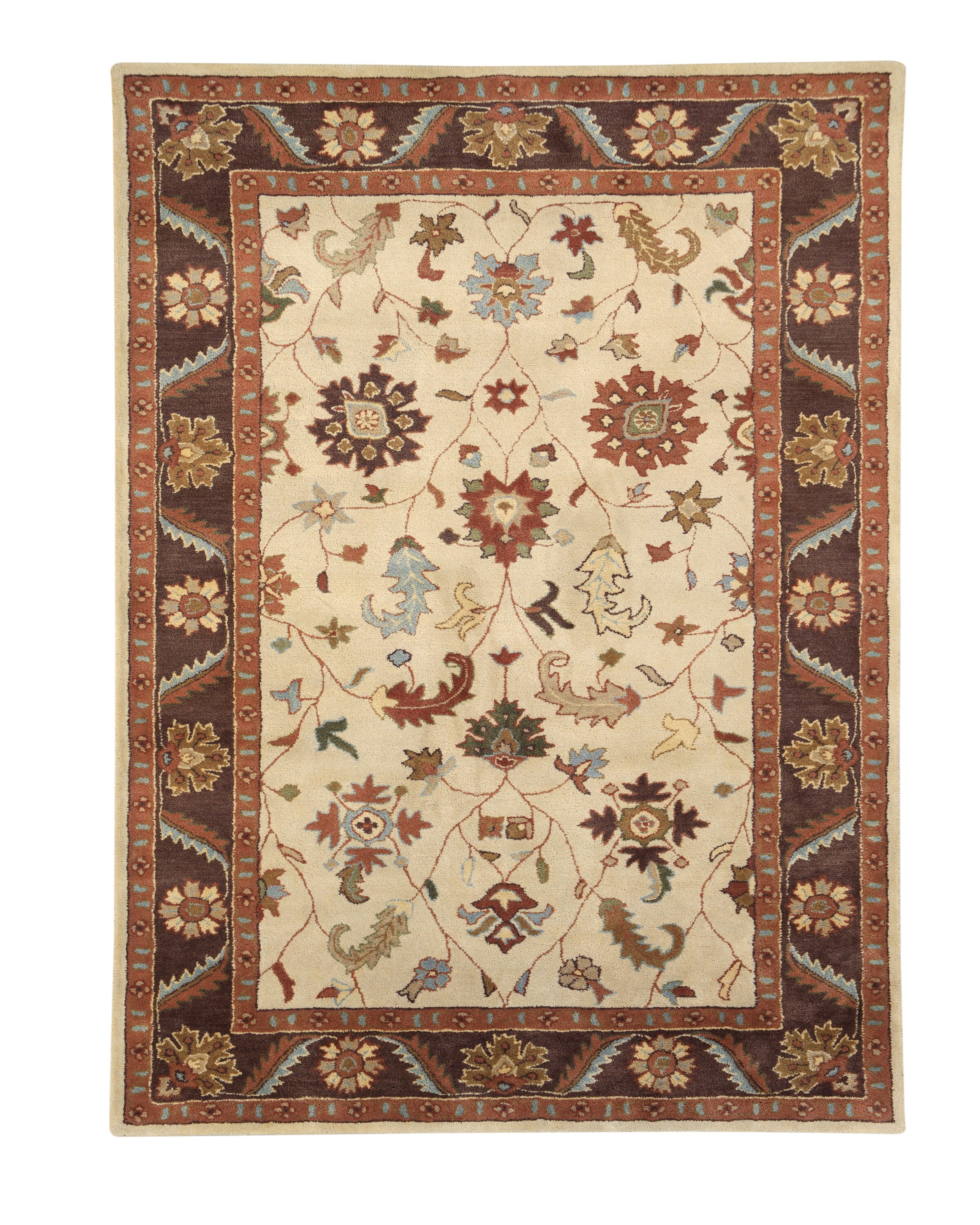 DYNAMIC RUGS CH7101411100 7 x 10 Wool Floral Area Rug