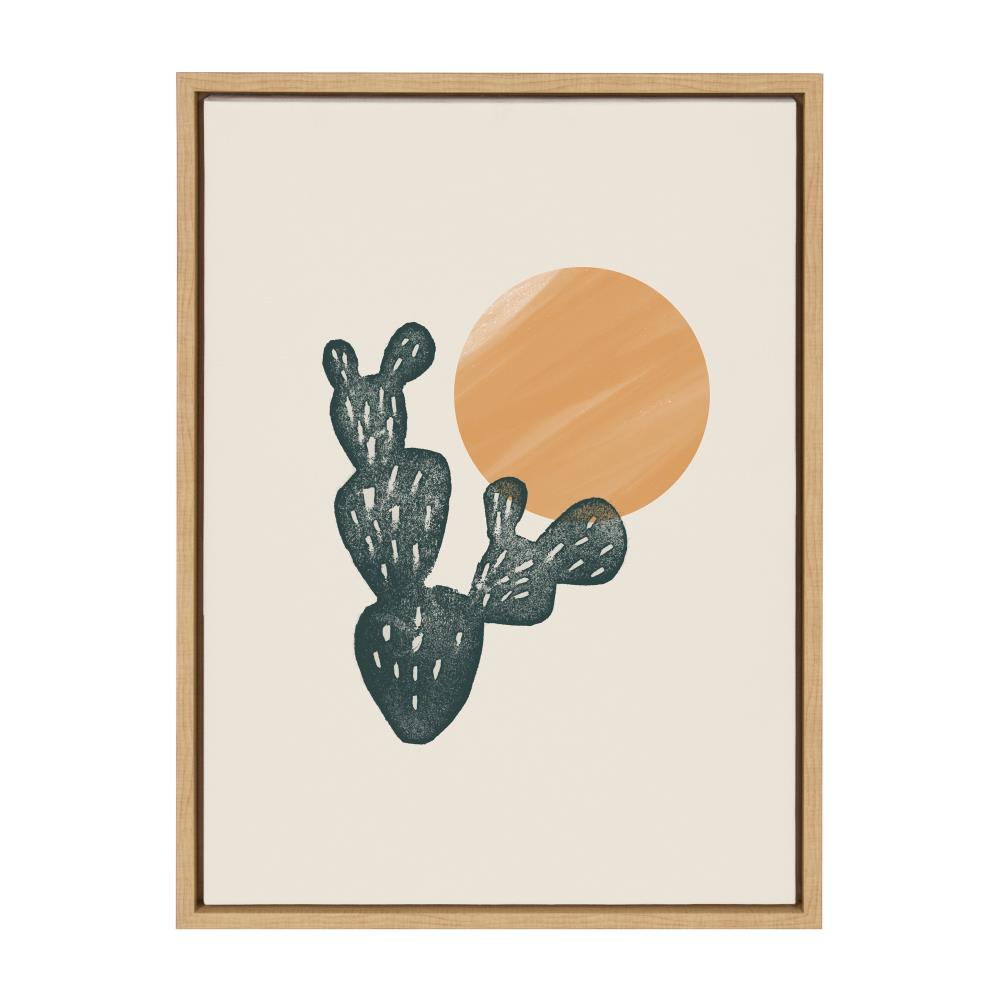 Kate and Laurel 219422 Desert Sand Kate Aurelia Holloway Brown Plastic Framed 24-in H x 18-in W Botanical Canvas Print