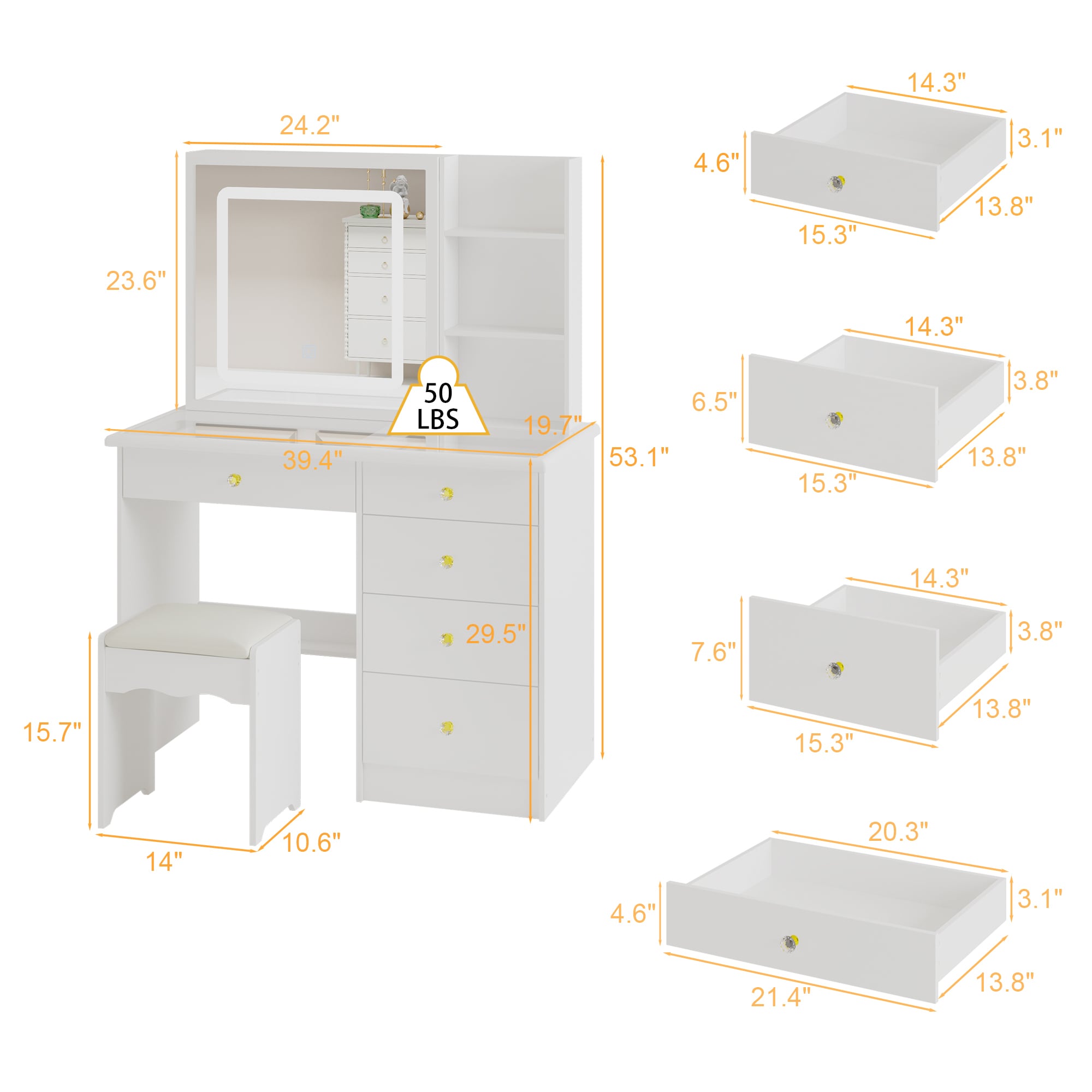 FUFU&GAGA LJY-KF390029-01 Bedroom-Vanities - View #15