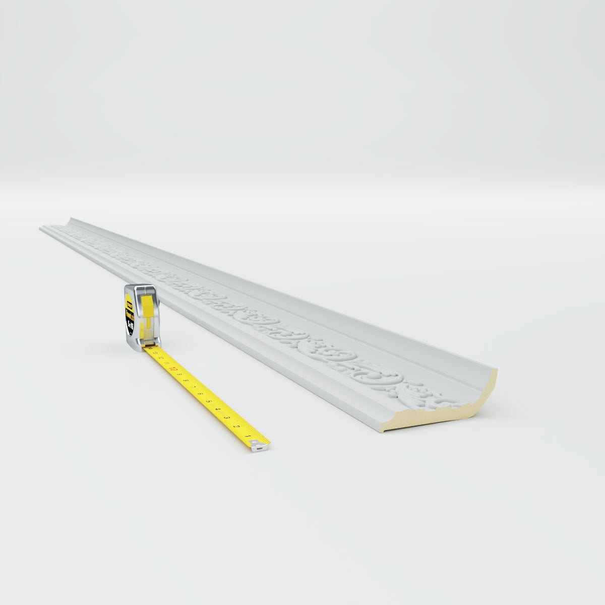 4 3/8"H x 2 3/8"P x 5"F x 94 1/2"L Melchor Crown Moulding